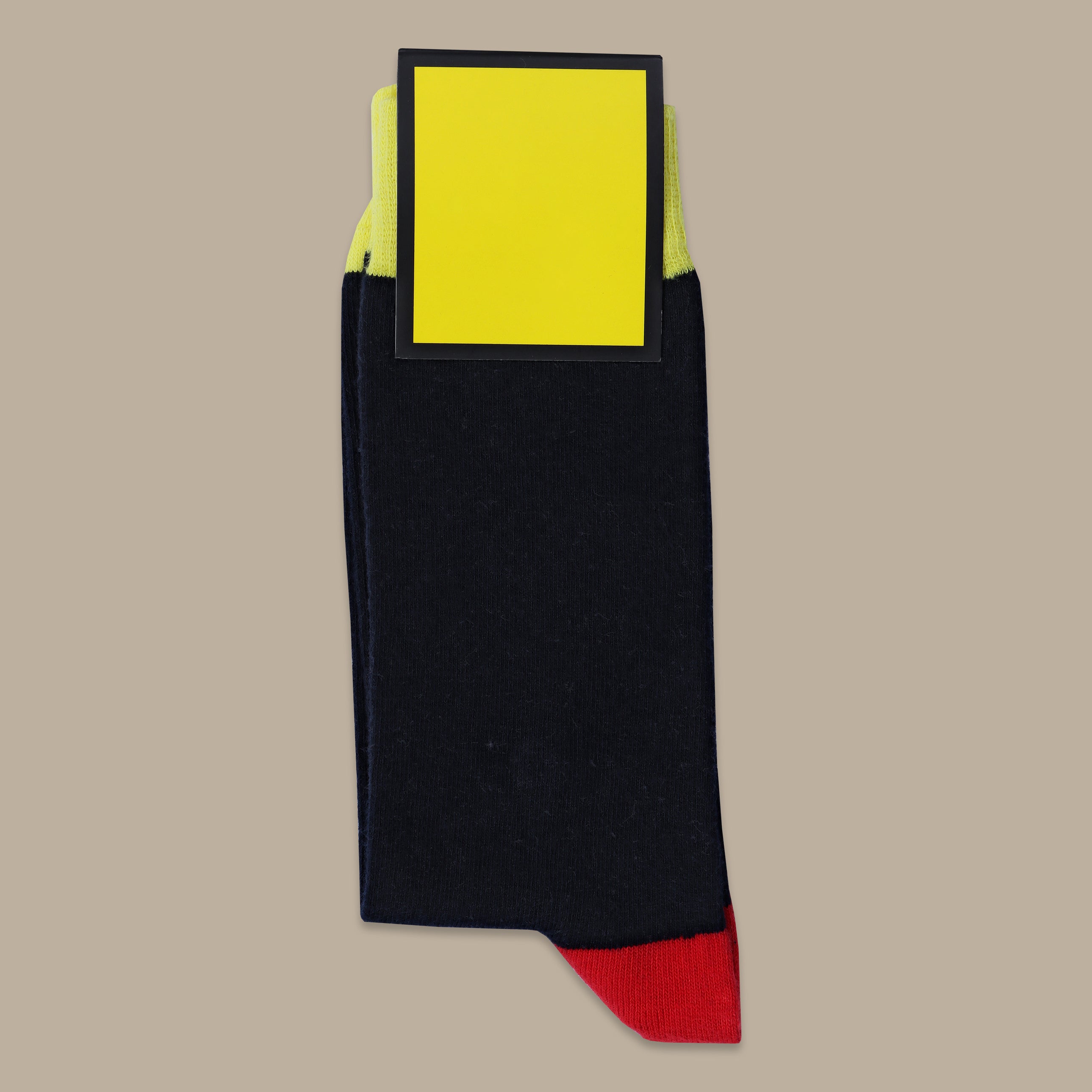 Red and Black Colorblock Socks