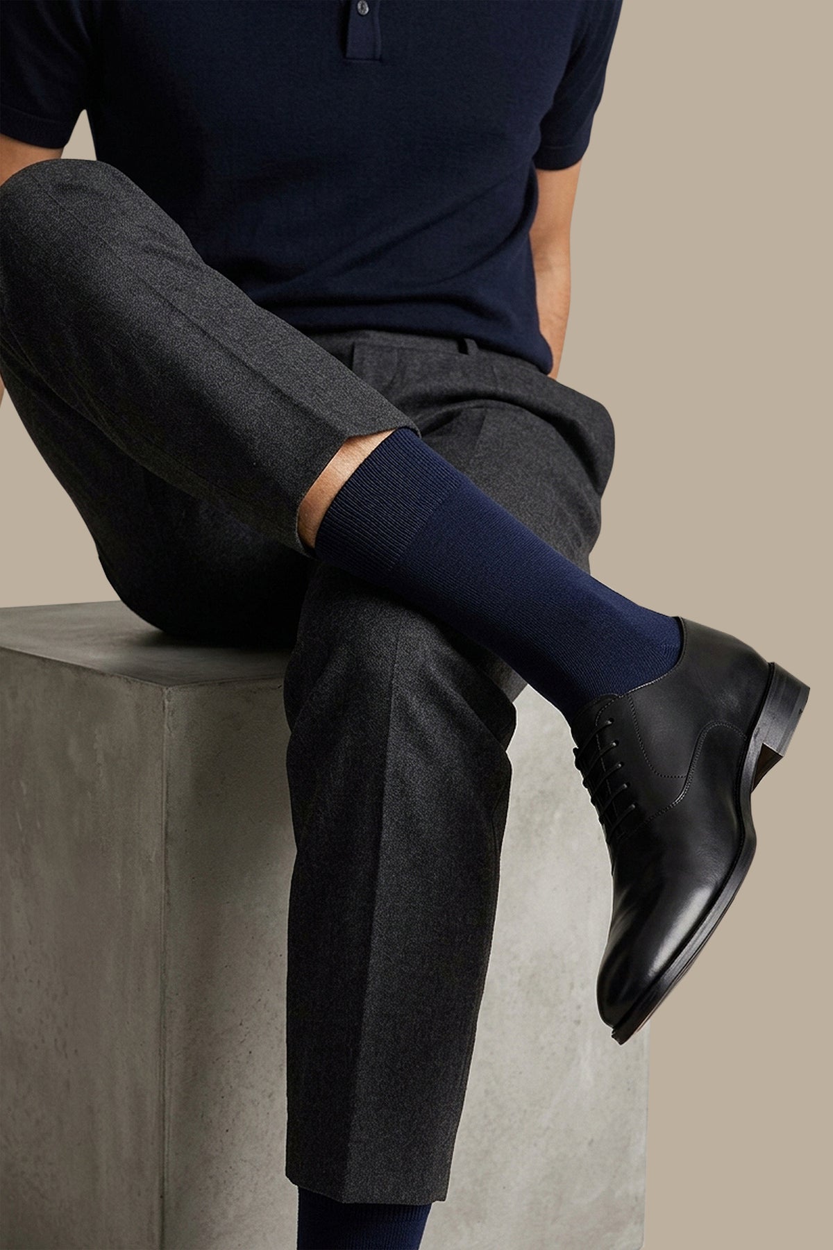 Navy D'Écosse Socks