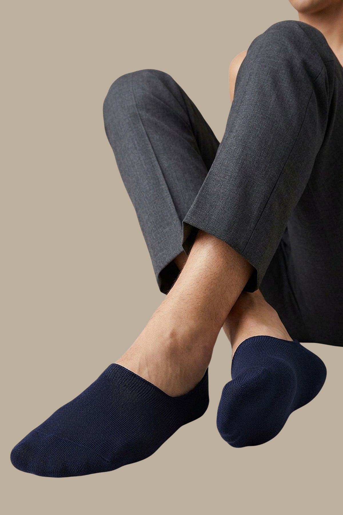 Navy Invisible Basic Socks