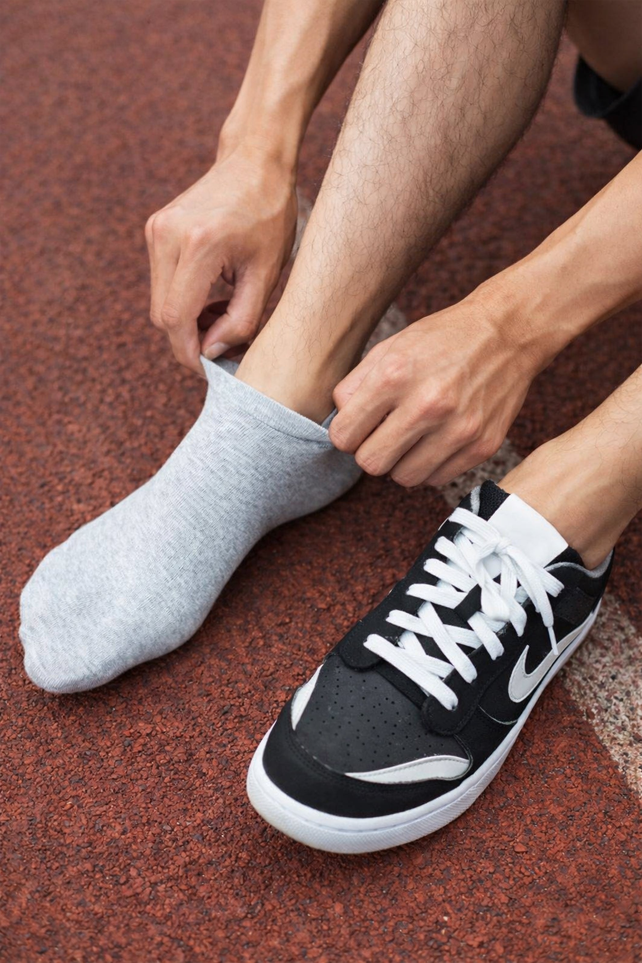Grey Half Down Socks