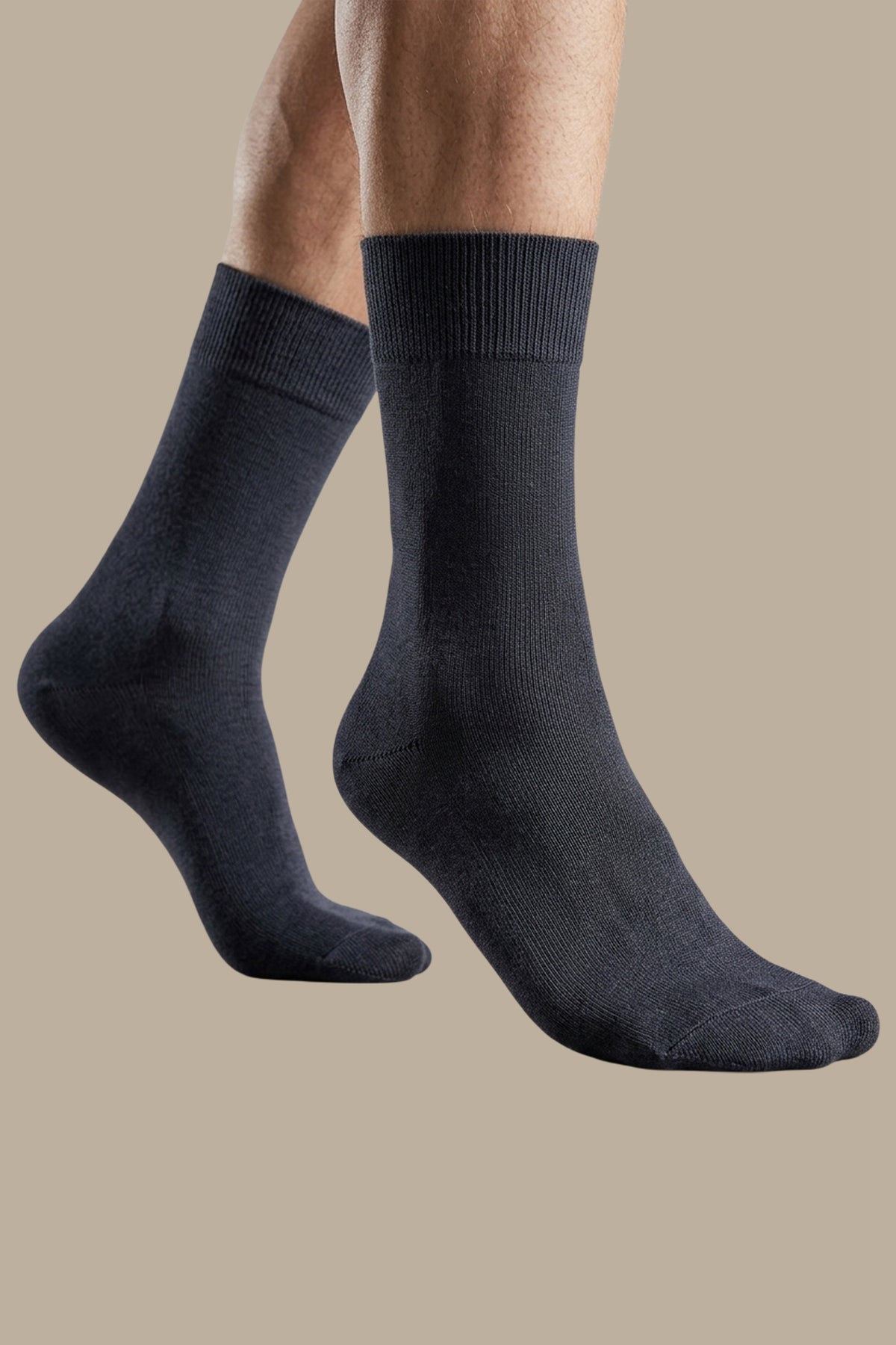 Grey Long Basic Socks