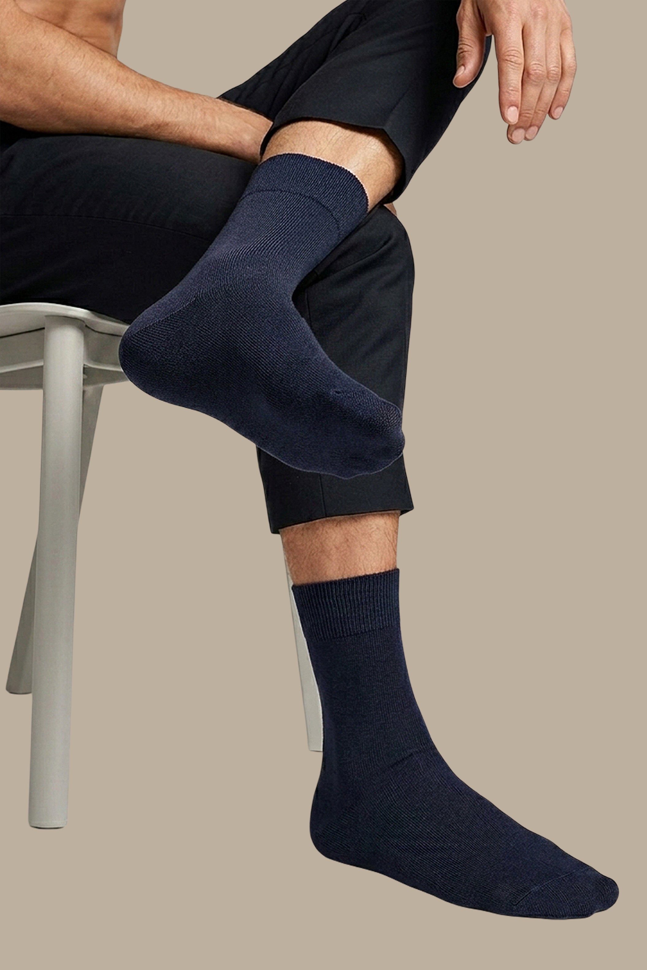 Grey Long Basic Socks