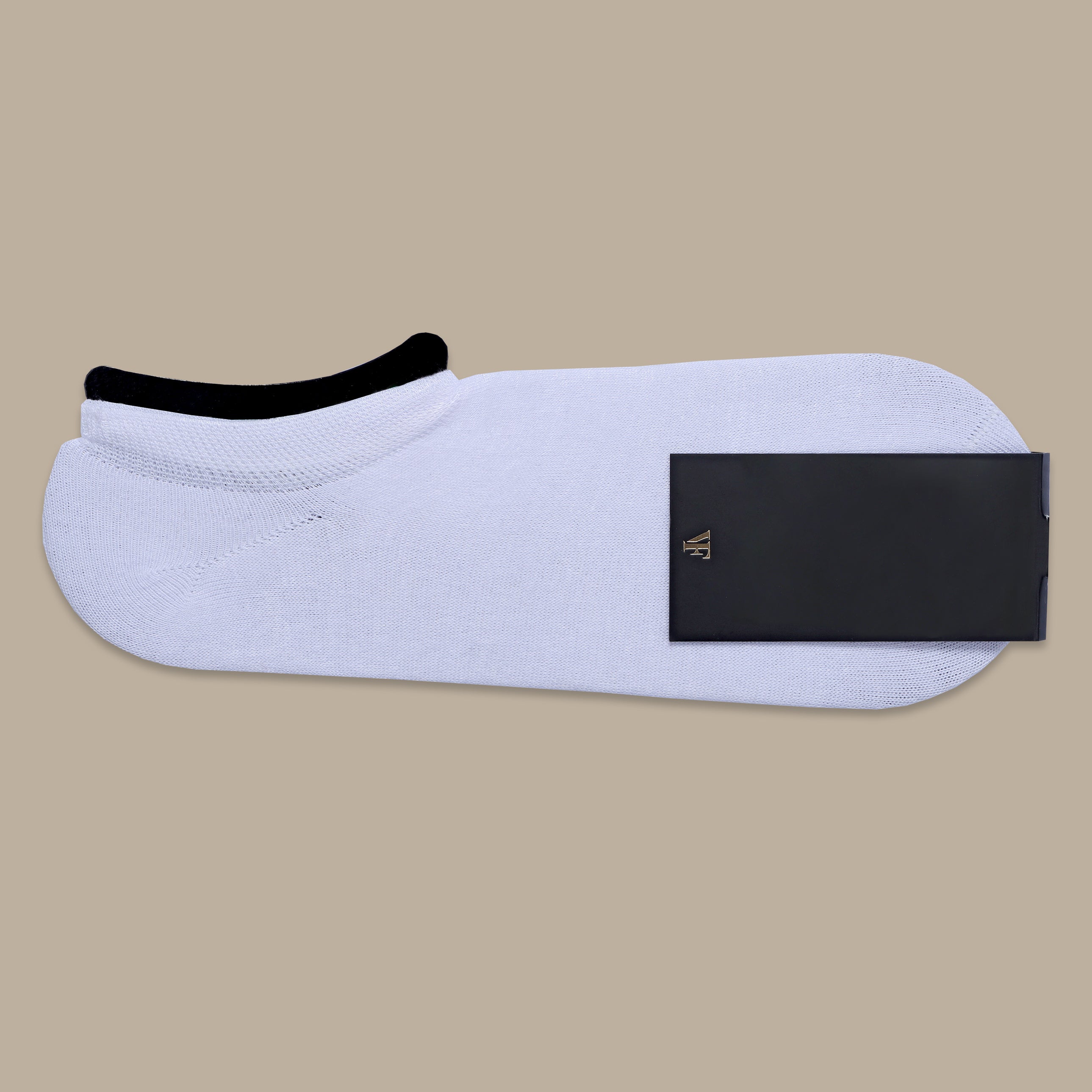 White Basic Half-Down Socks