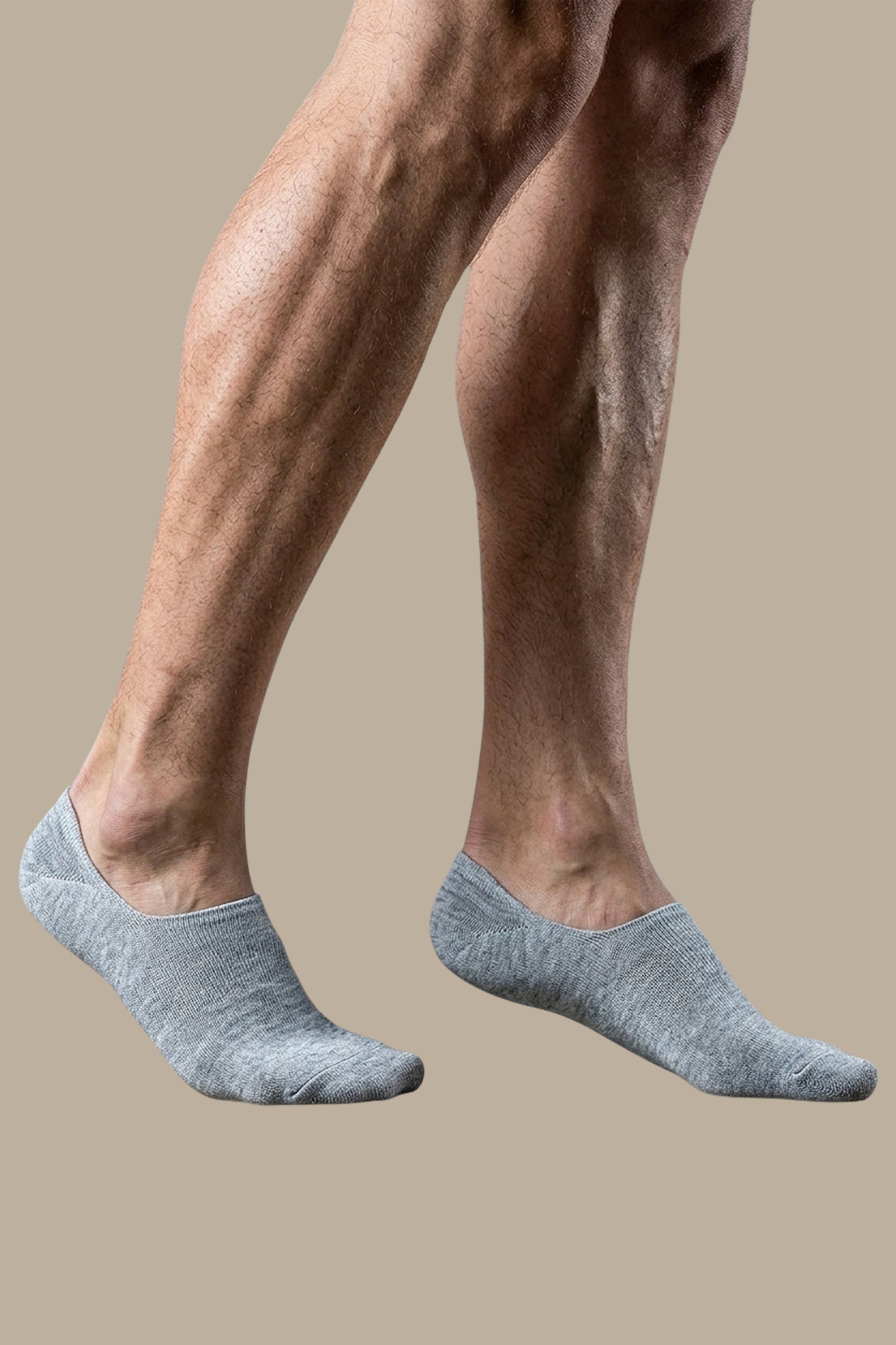 Light Grey Basic Half-Down Socks