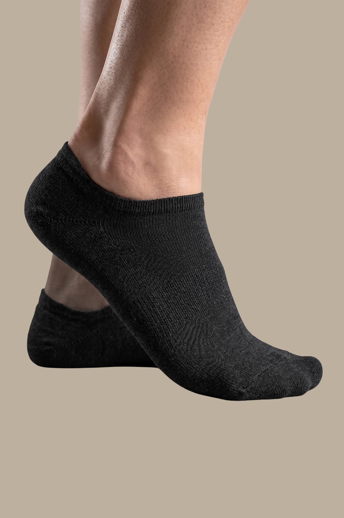 Black Half Down Basic Socks