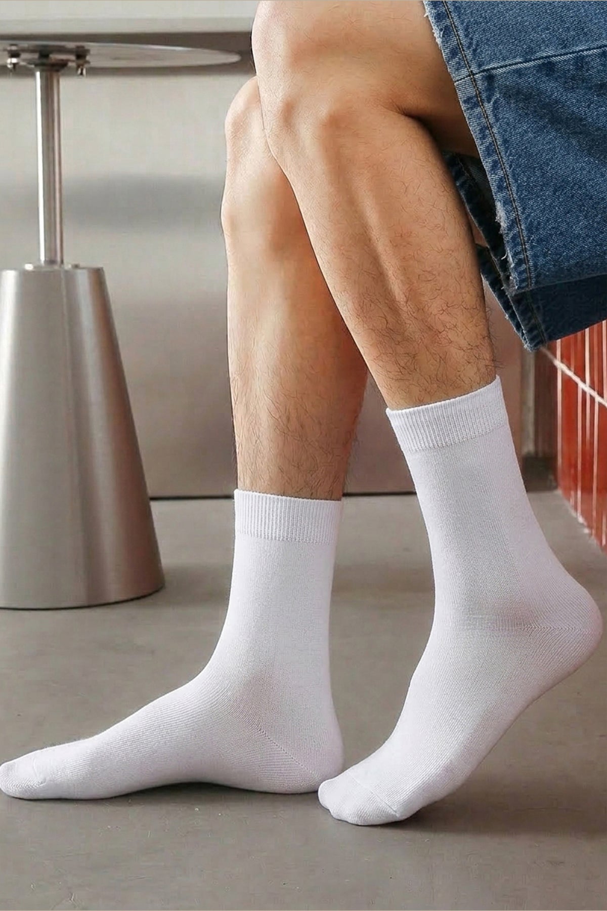 White Fil d'Écosse Socks 11.5