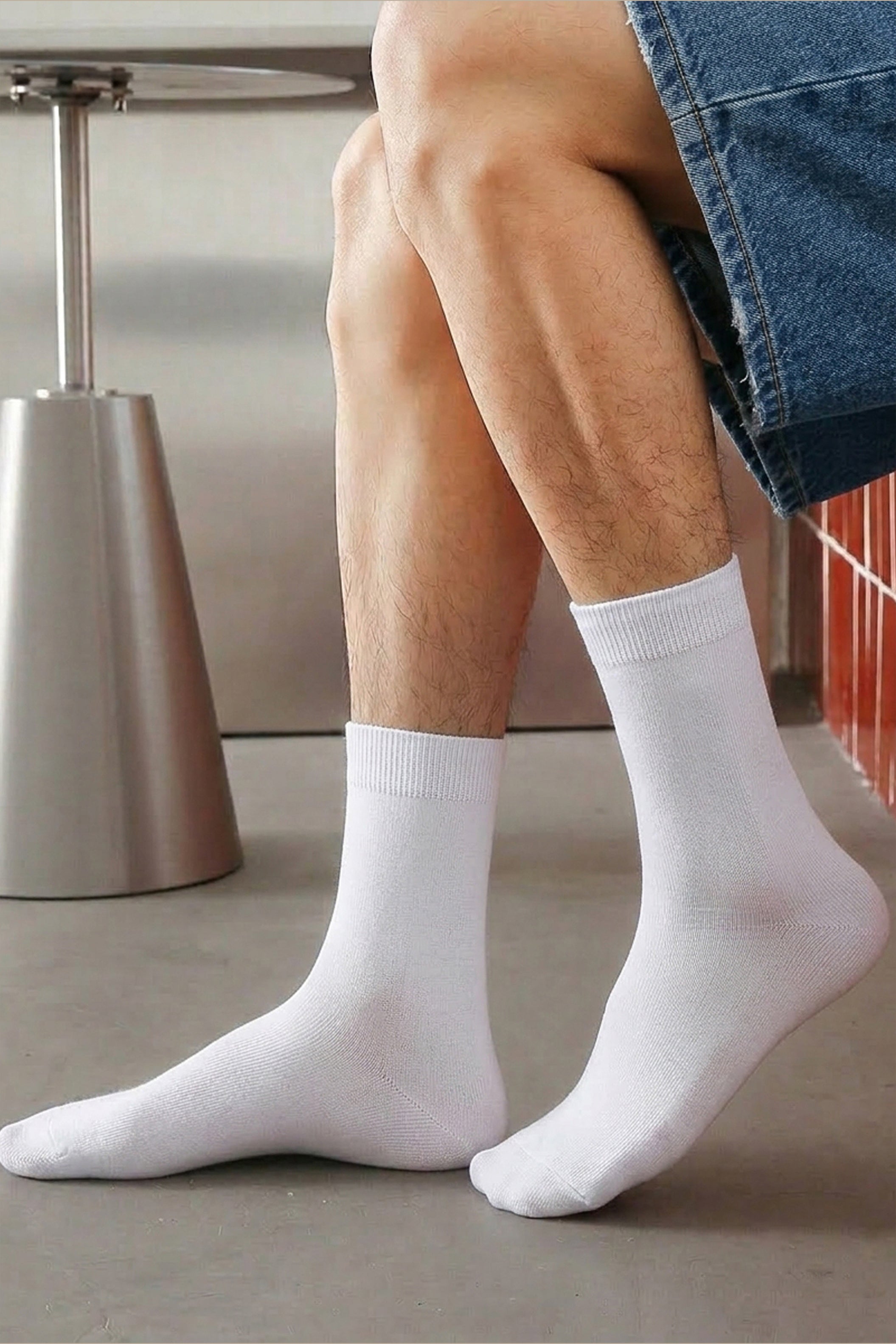 White Fil d'Écosse Socks 11.5