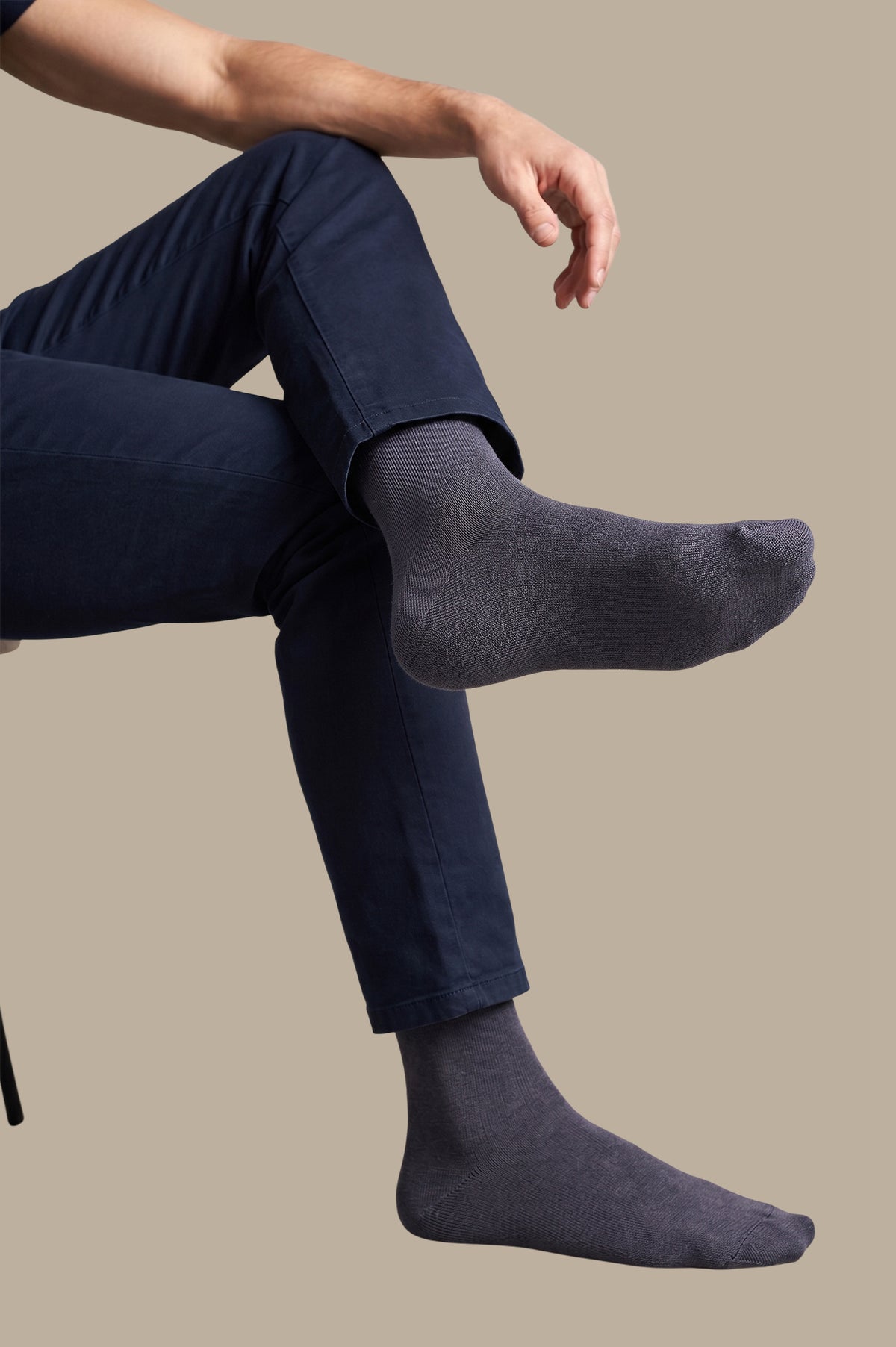 Grey Fil d'Écosse Socks
