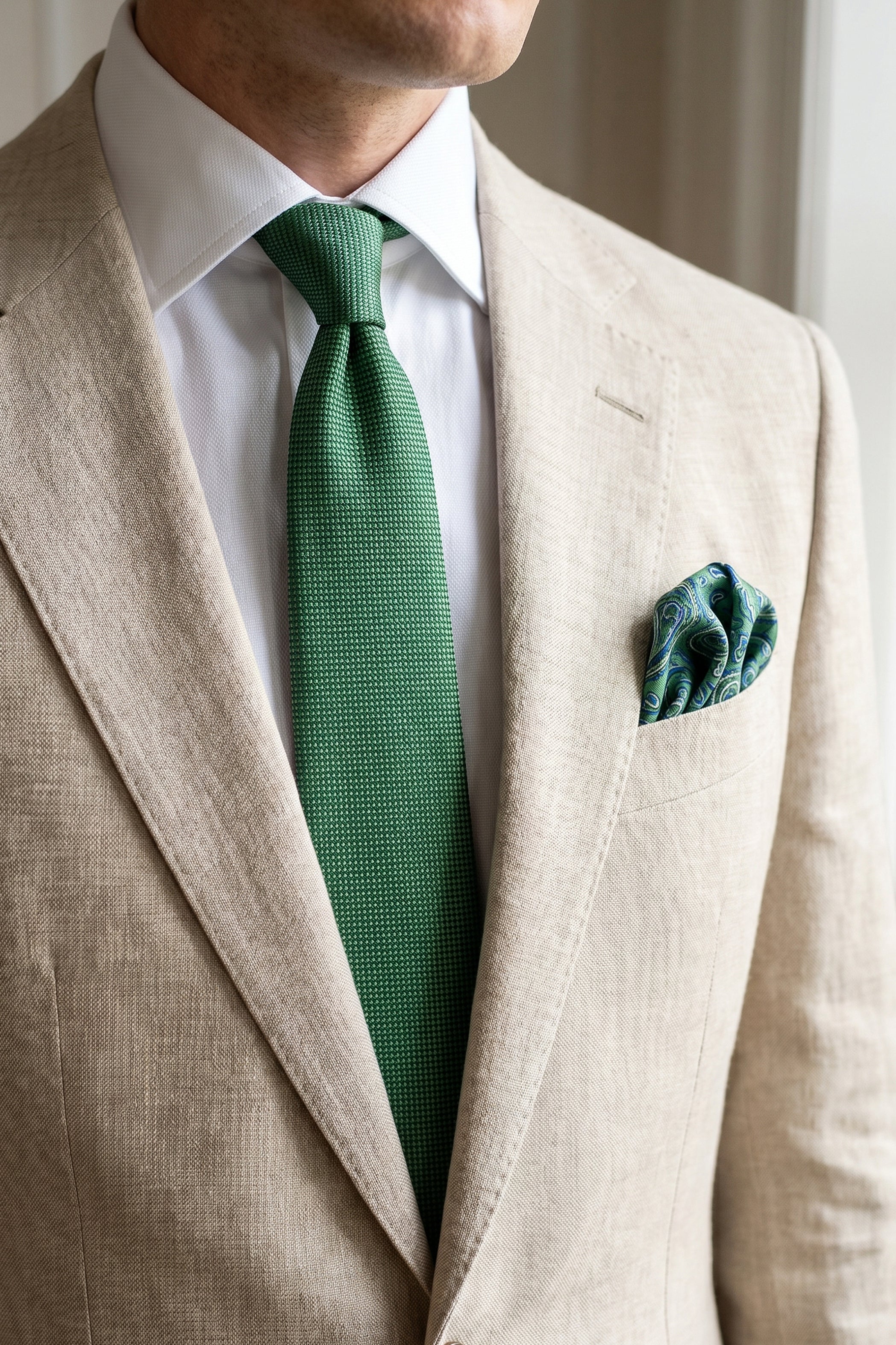 Verdant Sophistication: The Green Essence - A Structured Classic in Solid Hue
