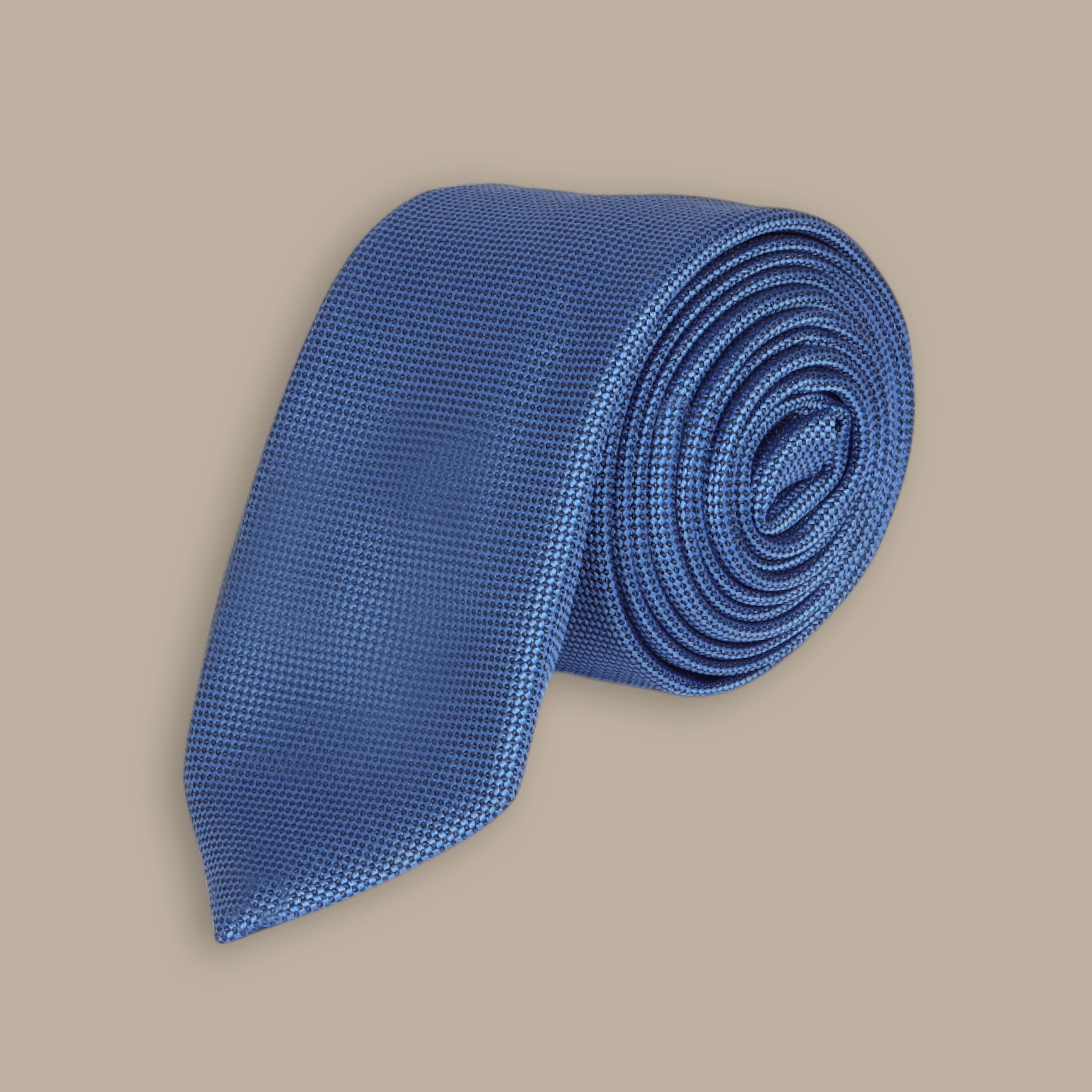 Structured Tie Set - Solid Blue