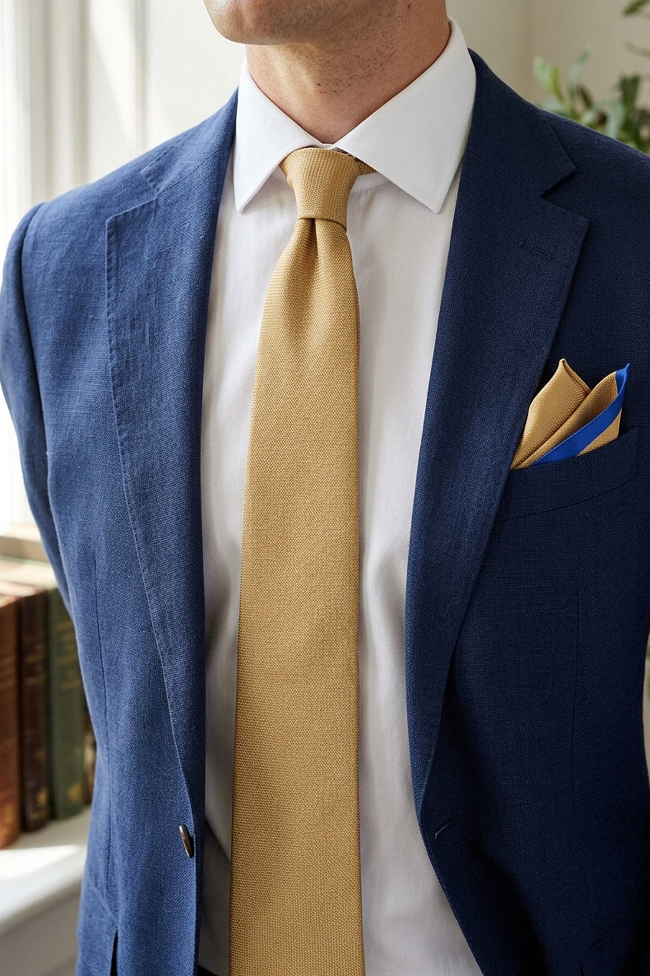 Dark Gold Classic Structured Tie Set