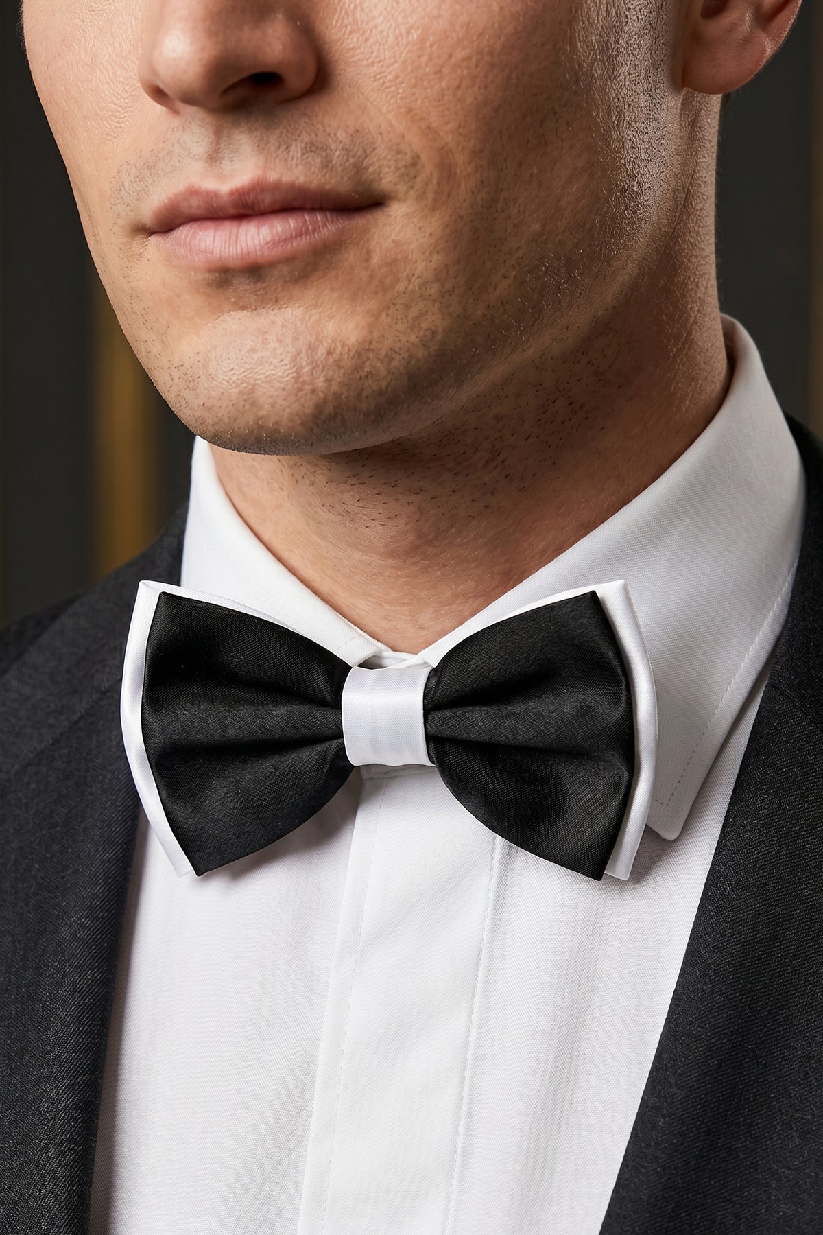 Big Double White Bowtie