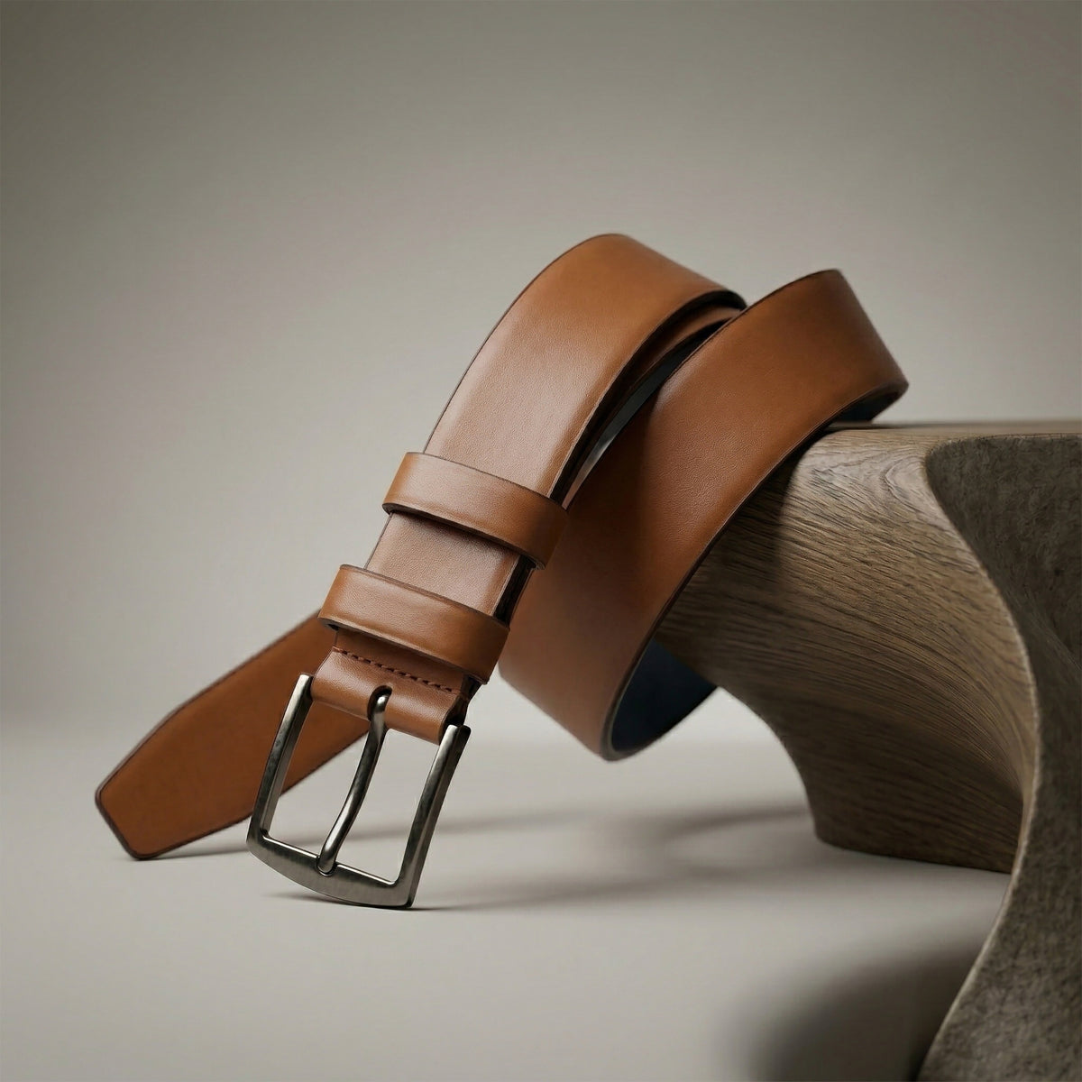 Classic Leather Belt in Light Brown