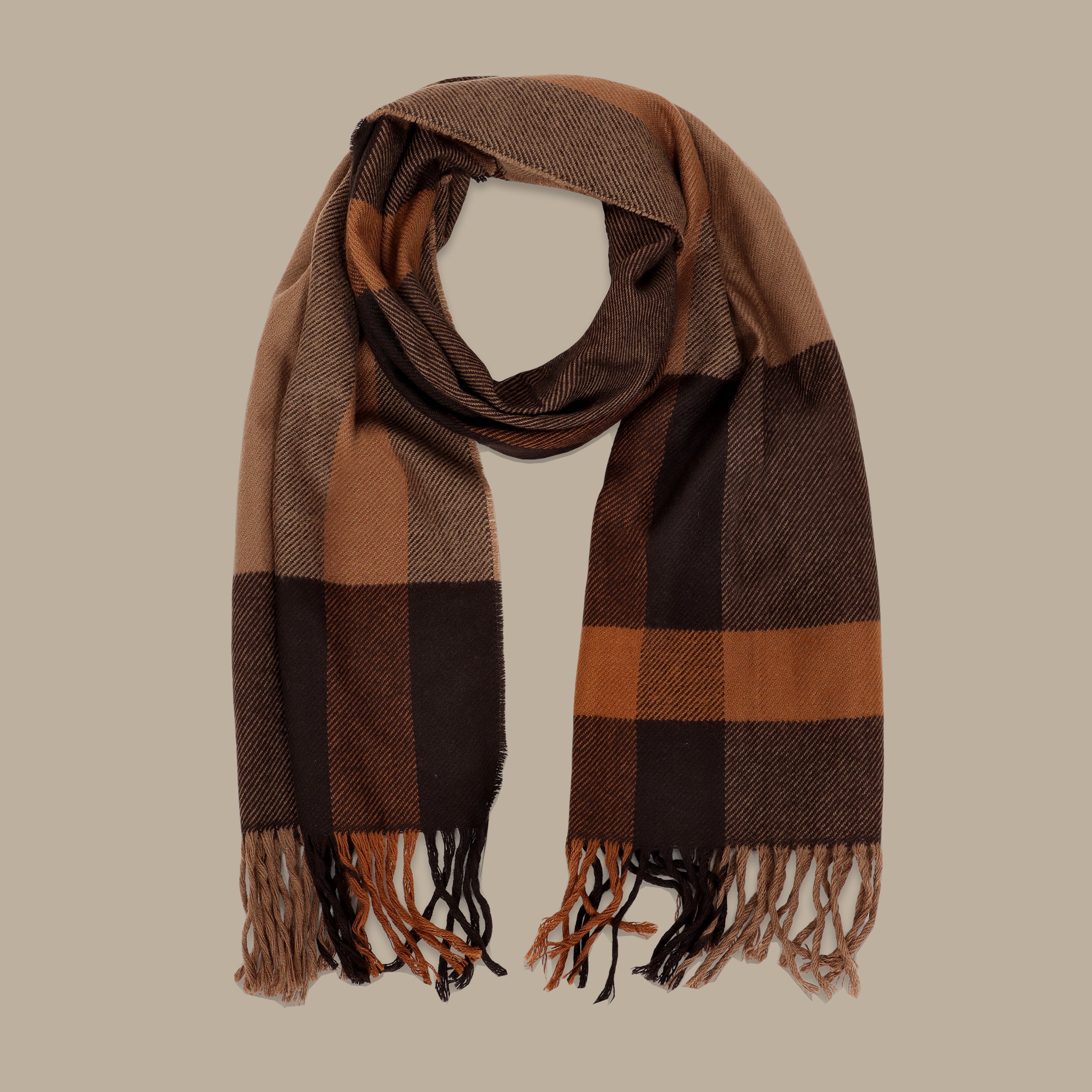 Havané Scarf with Printed Rectangle Cuts