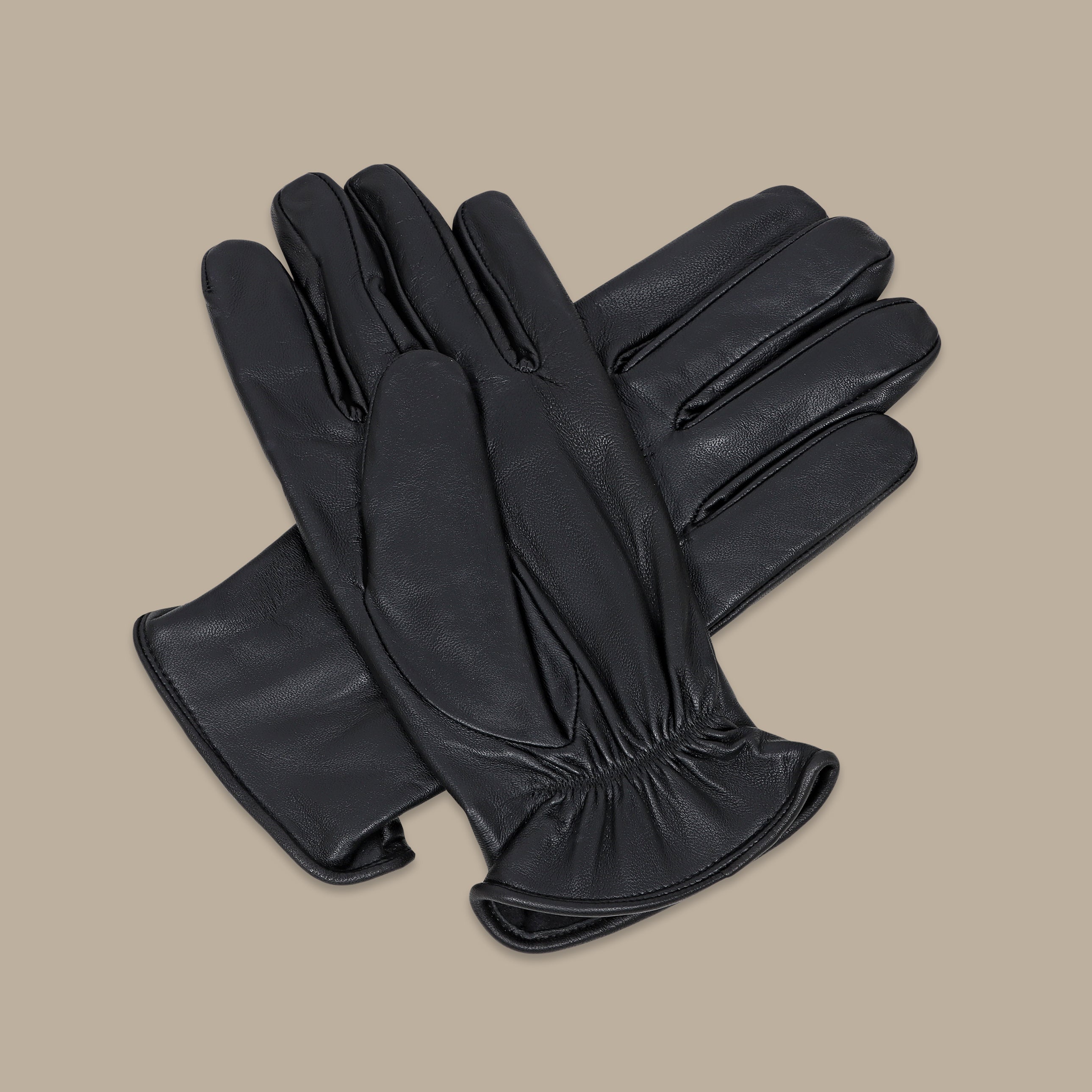 Black Leather Gloves