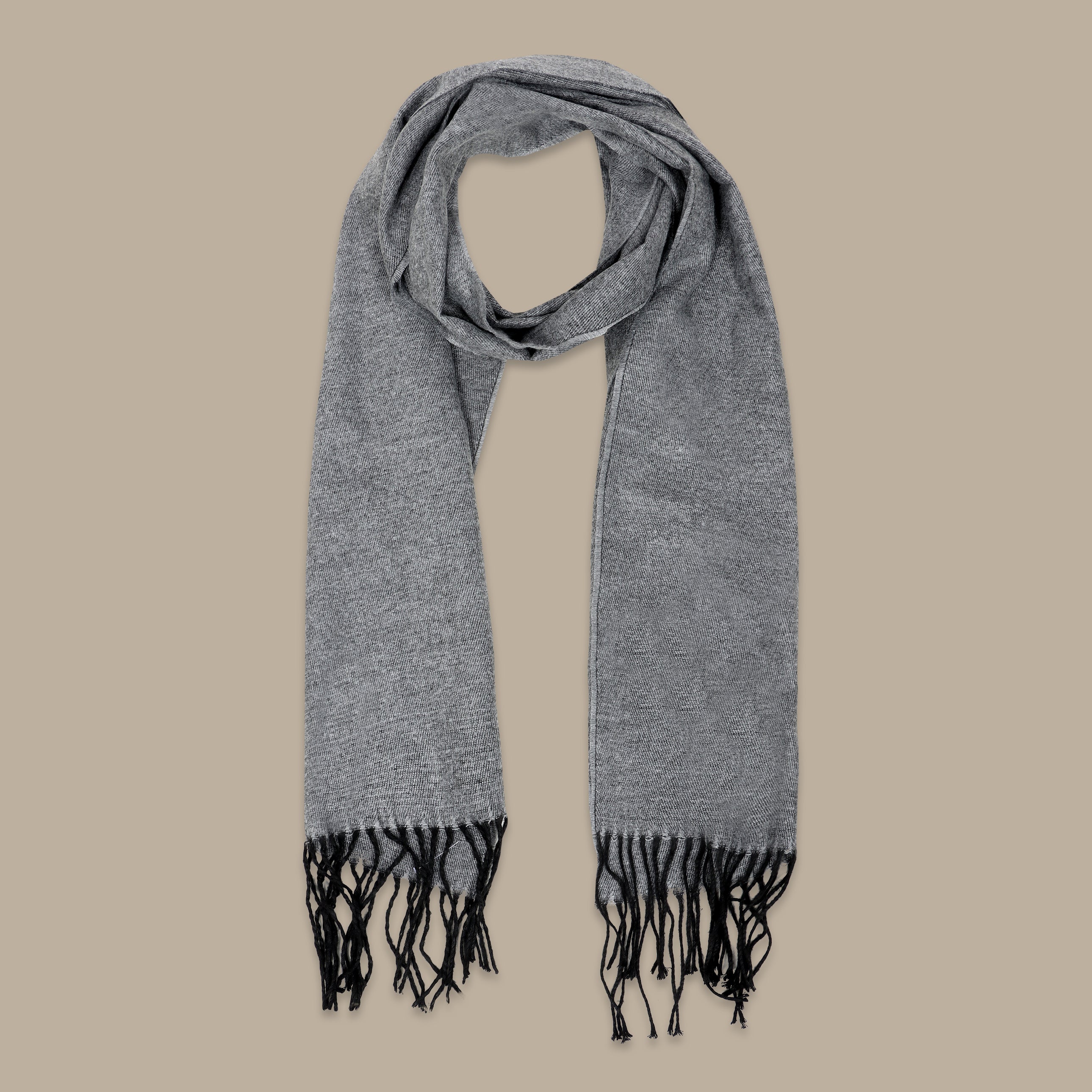 Double-Face Grey and Black Scarf