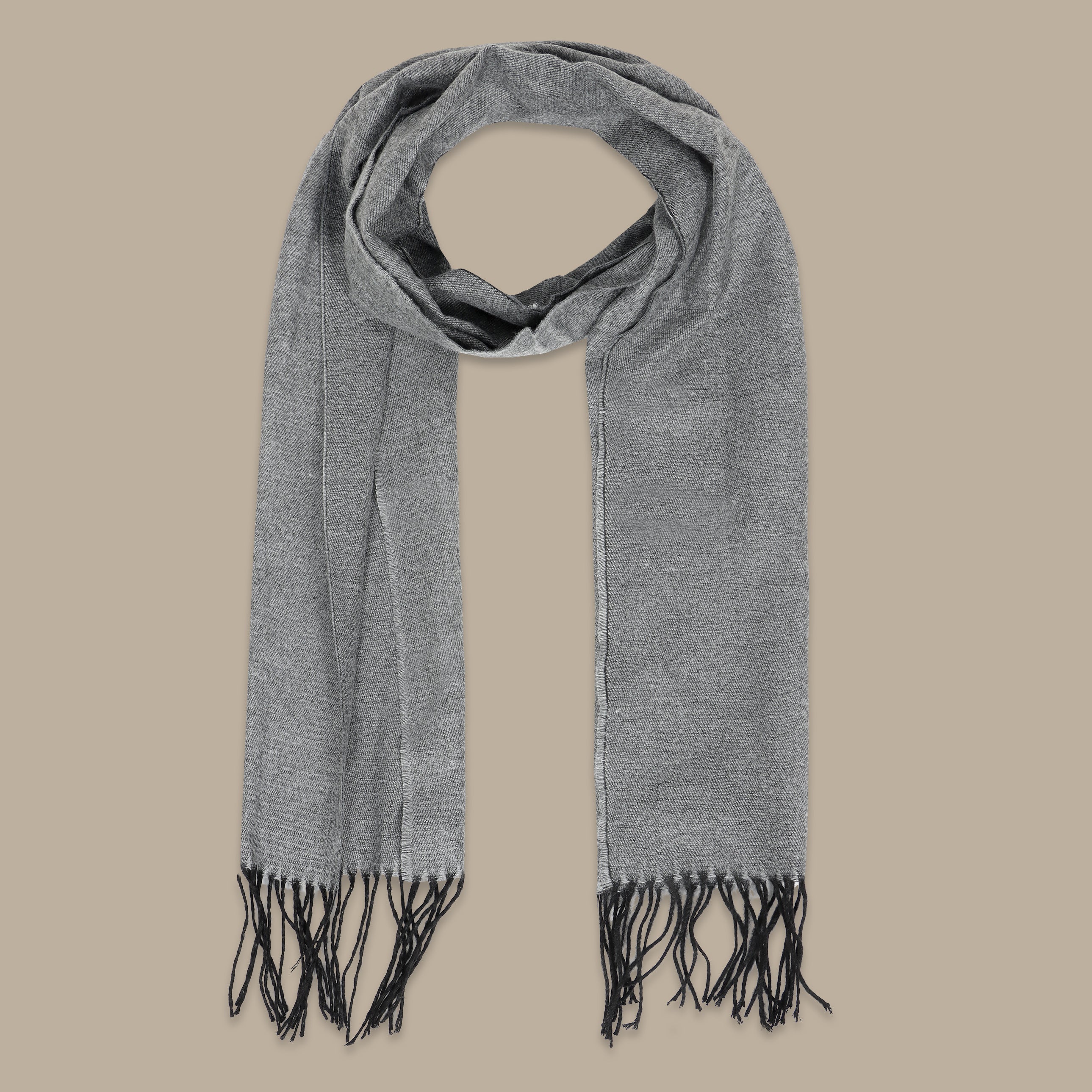 Double-Face Grey and Black Scarf