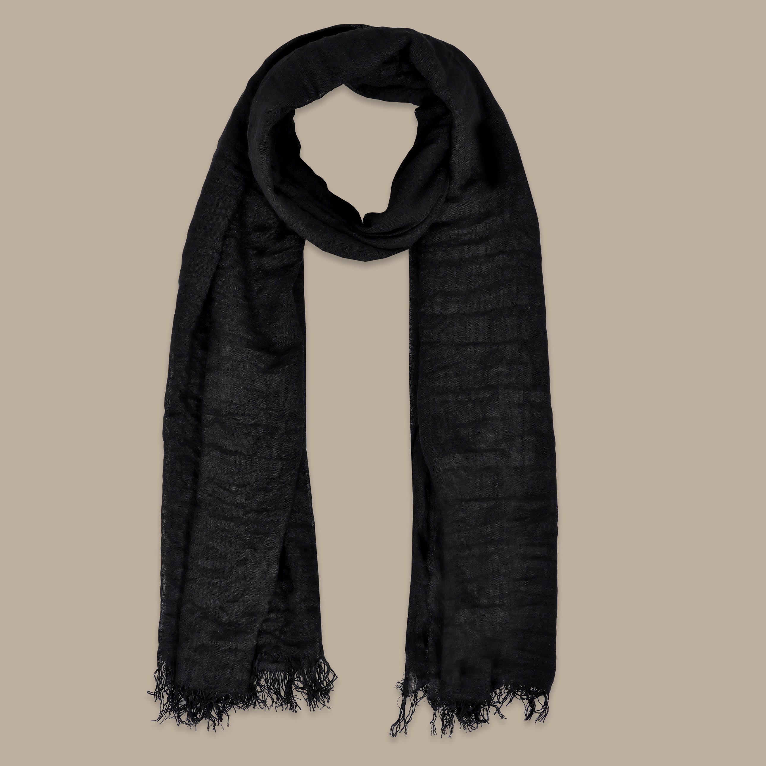 Plain Black Scarf