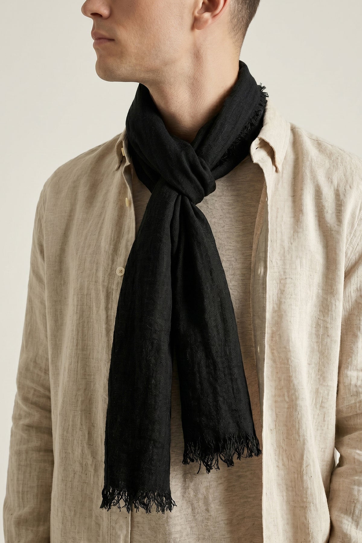 Plain Black Scarf