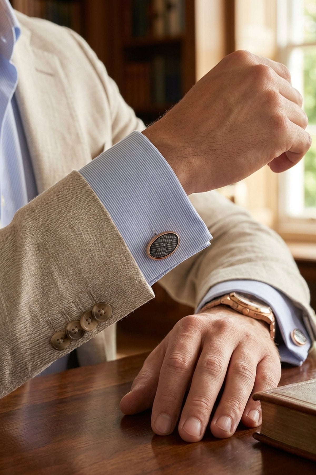 Oval Gold Cufflinks