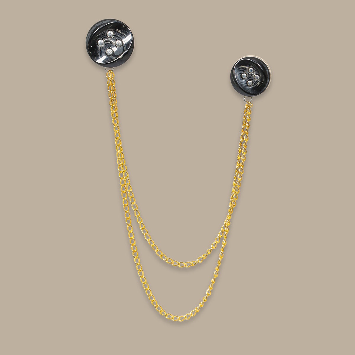 Black Button Pin