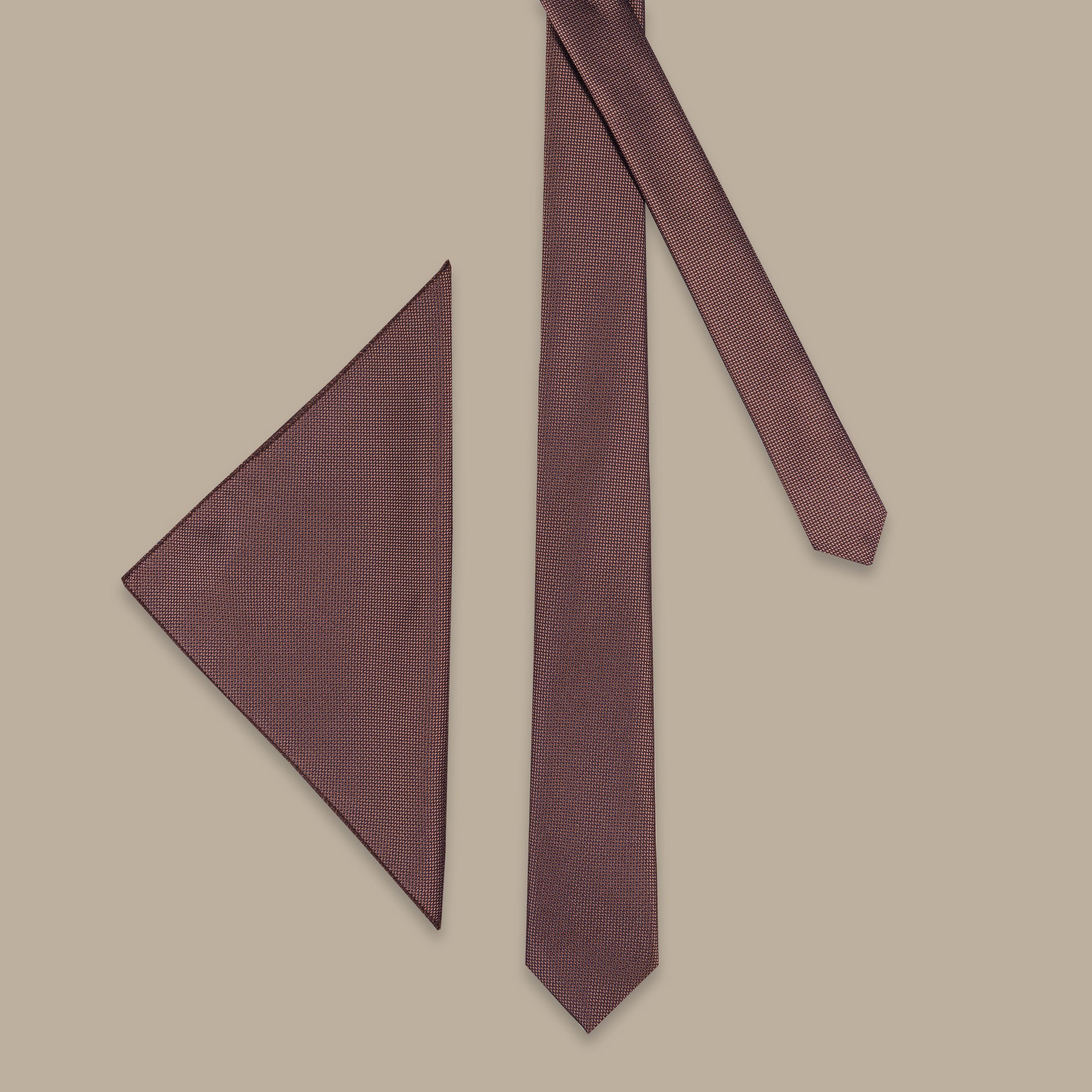 Burgundy Piqué Changeant Tie
