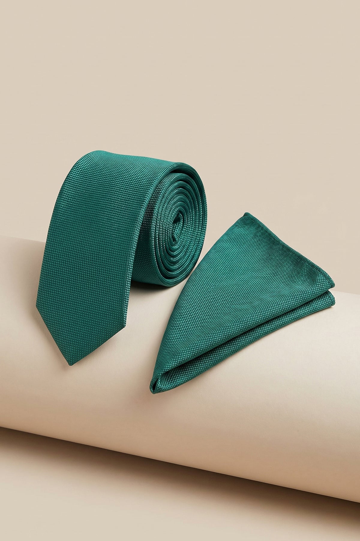 2pcs Piquet Slim Tie Green