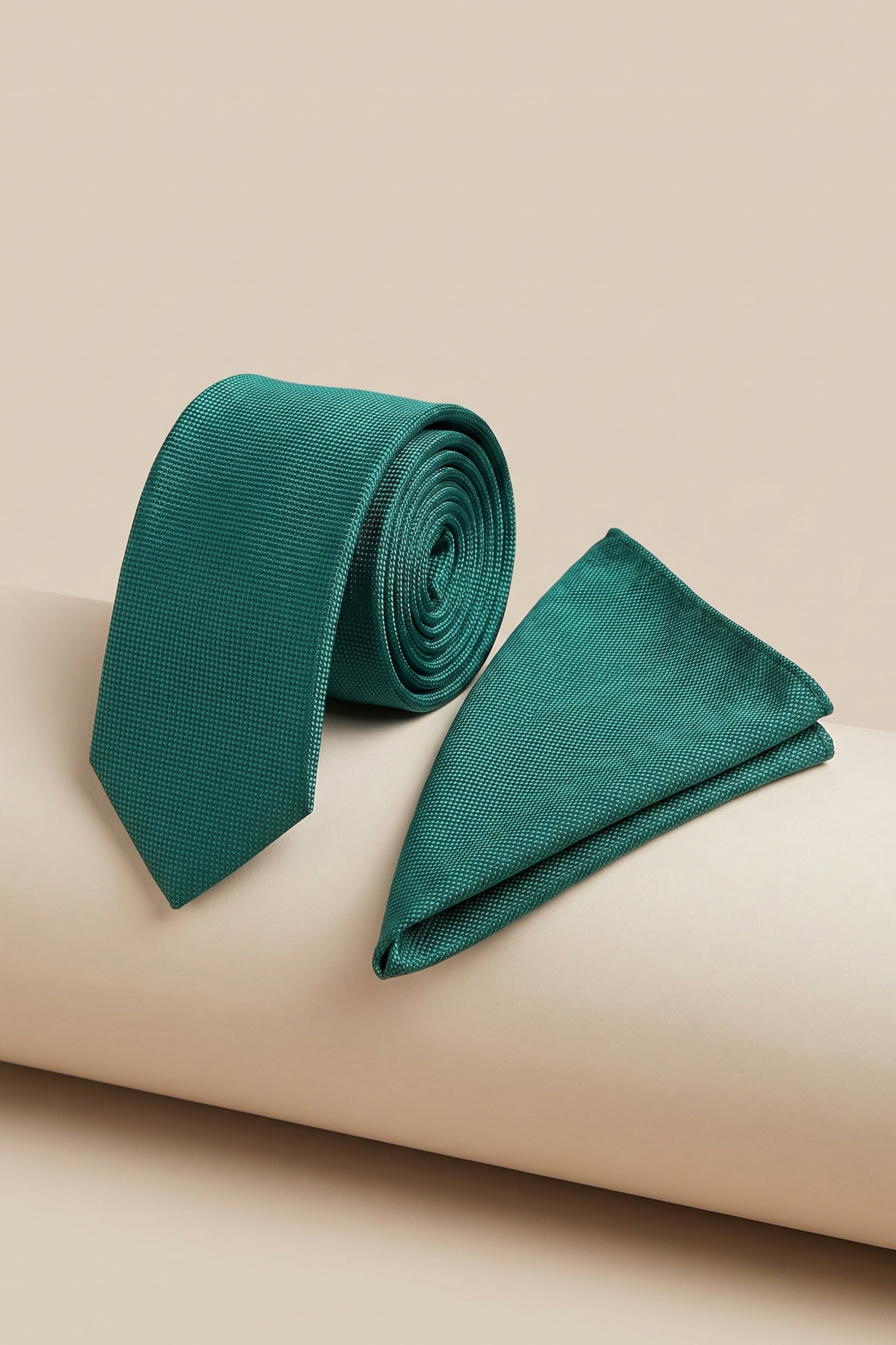 2pcs Piquet Slim Tie Green