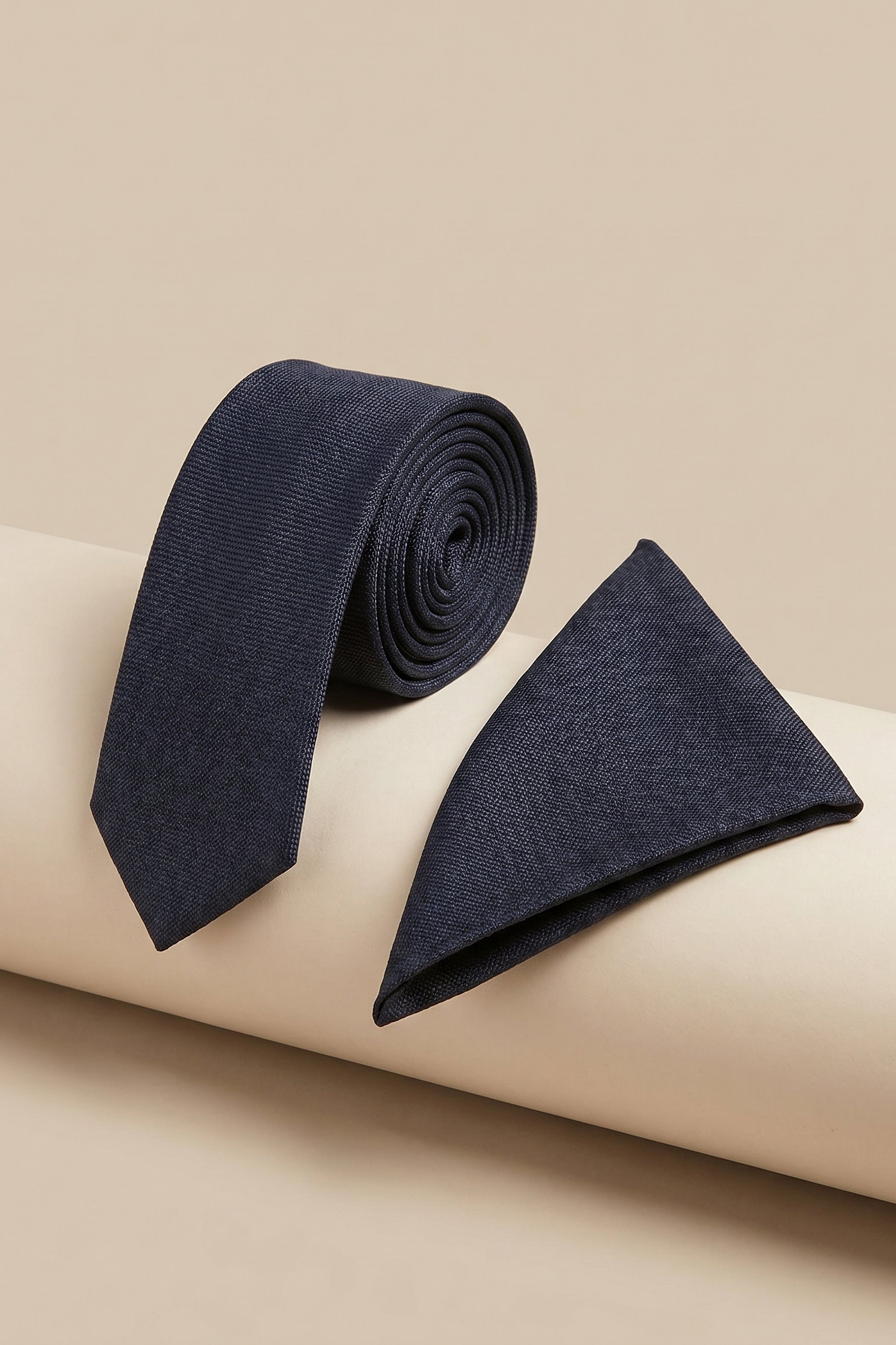 2pcs Piquet Slim Tie Black