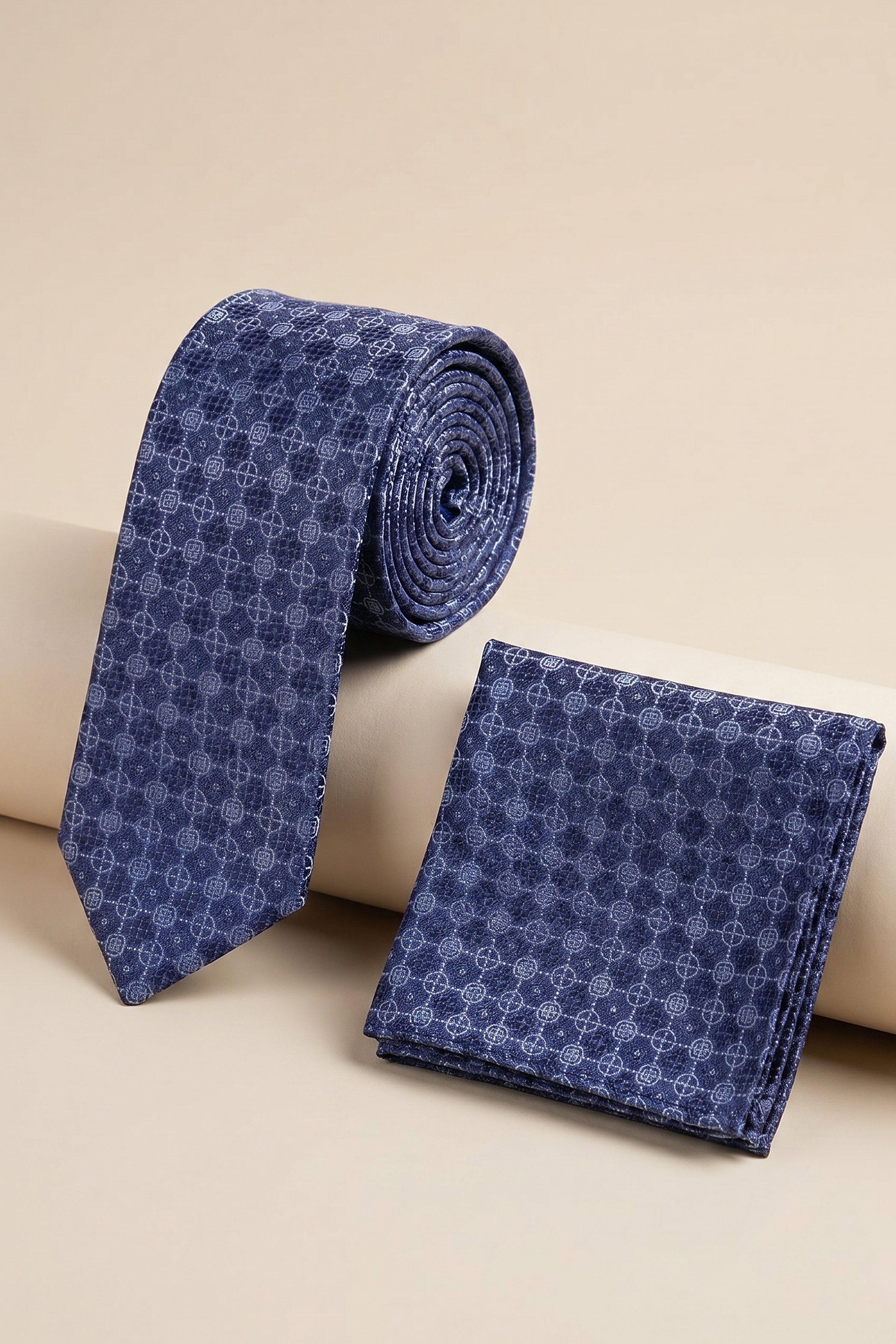 Navy Cross Circles Tie – 2 Pieces