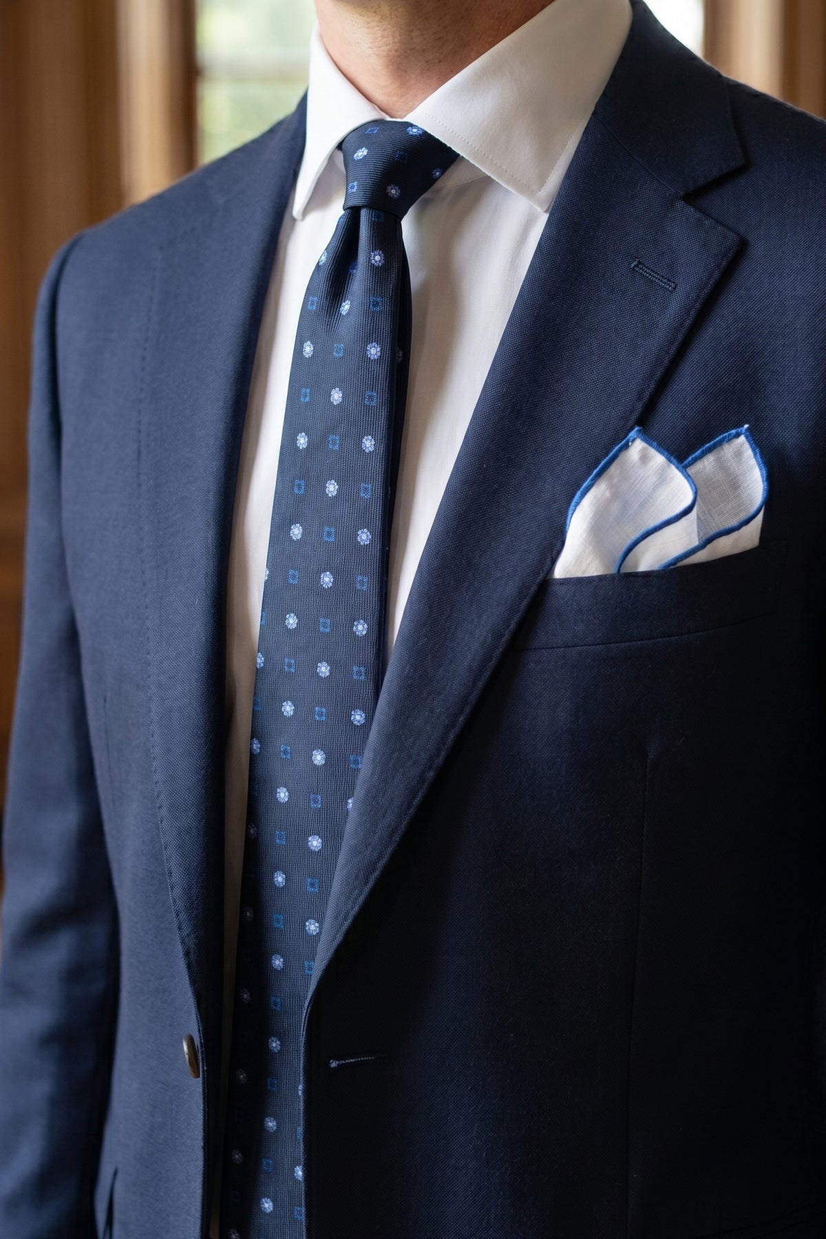 Printed Bloom: Navy Small Floral Tie