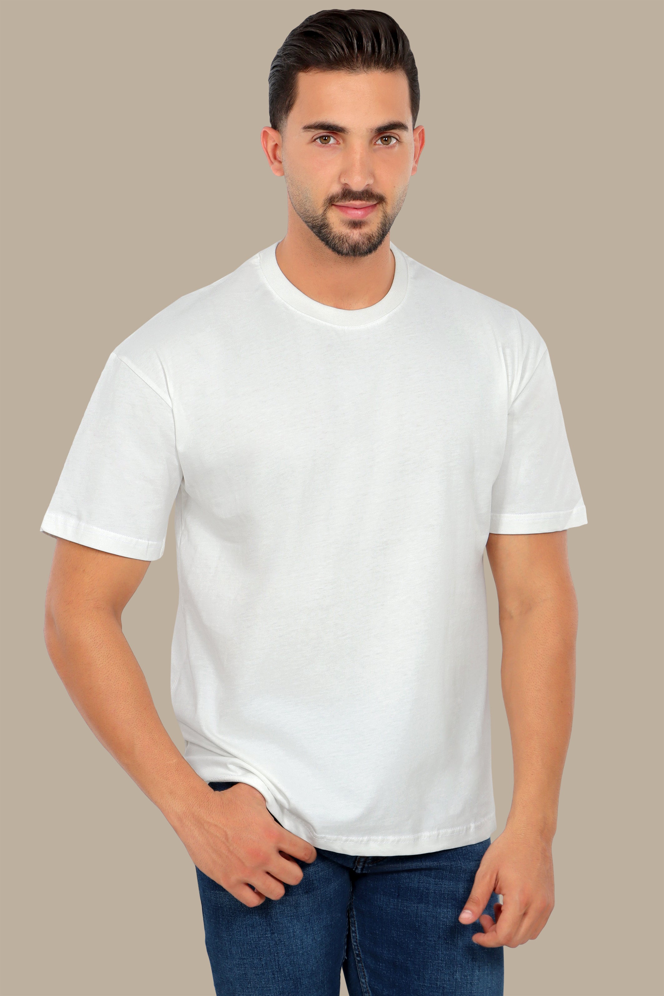 White Oversized Basic T-Shirt