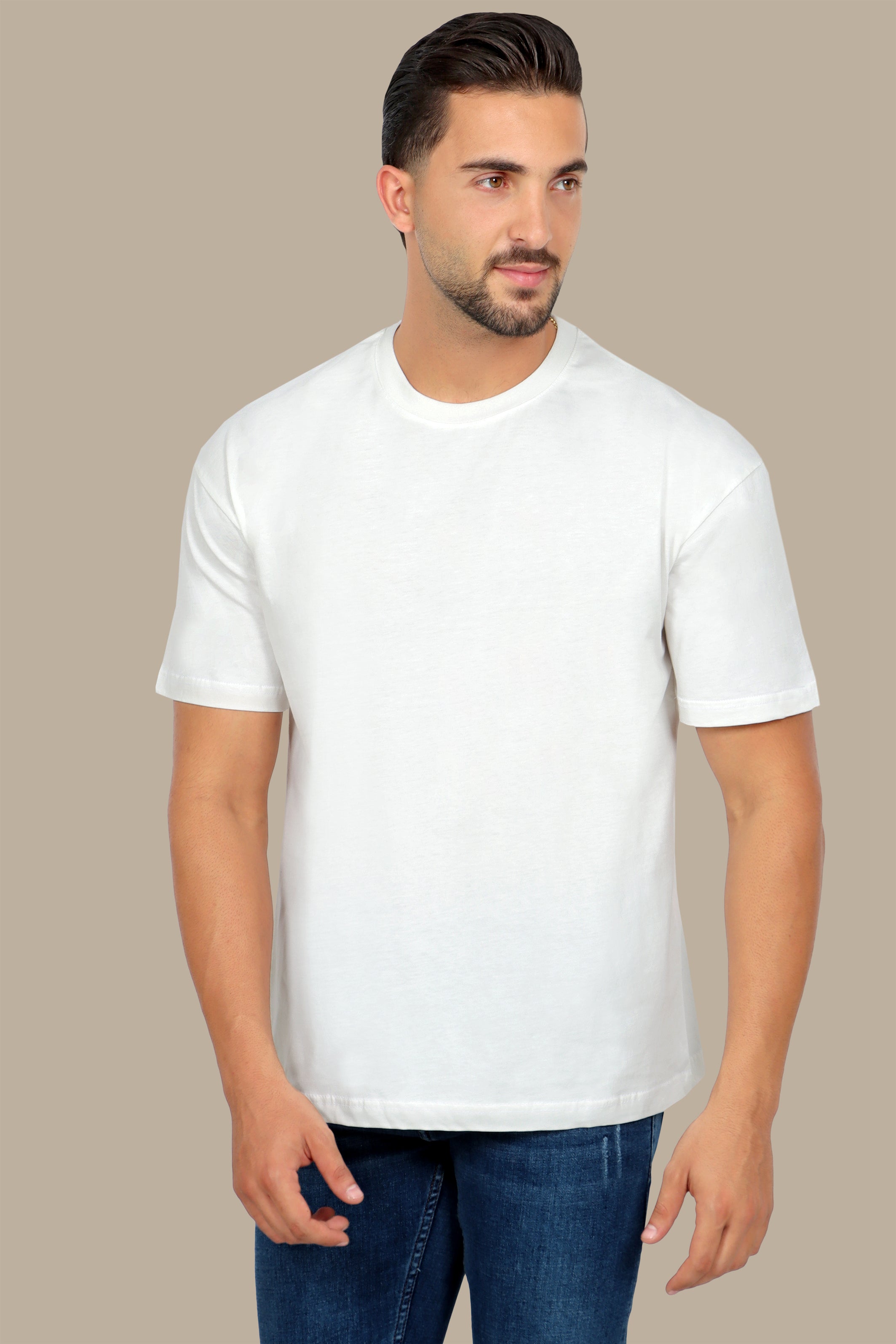 White Oversized Basic T-Shirt