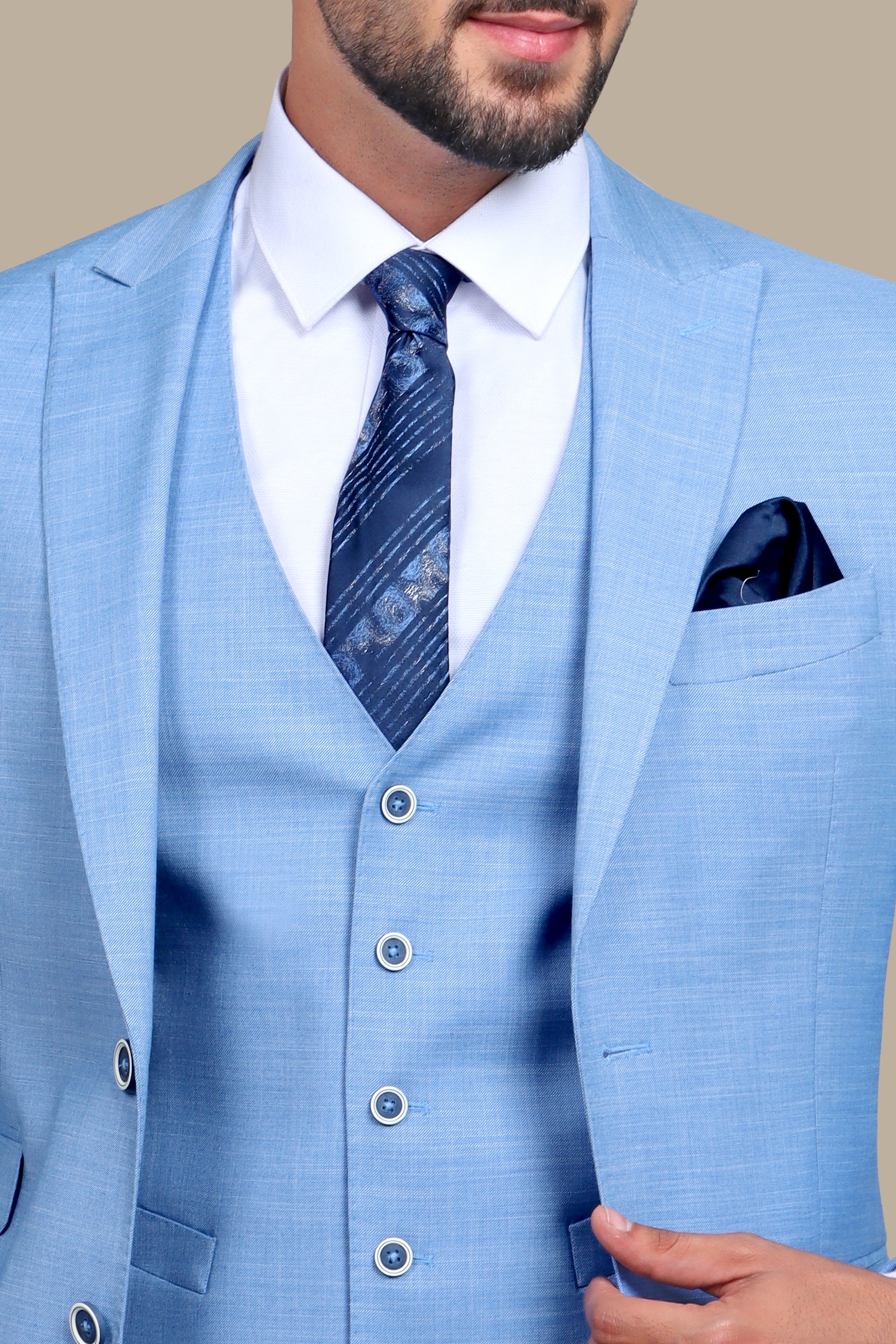 Blue Fila Fil Lycra 3-Piece Suit