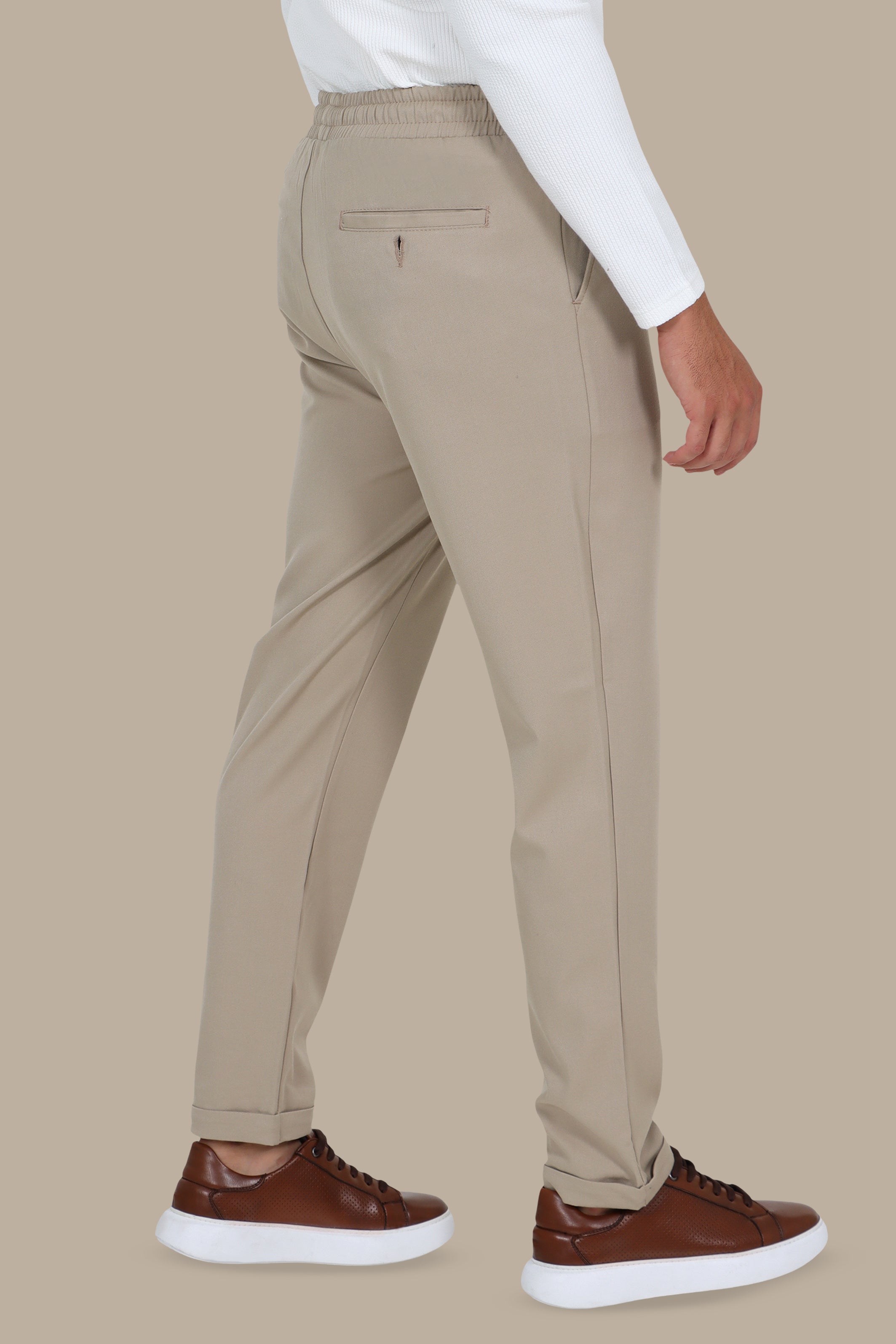 Light Beige Slim-Fit Jogger