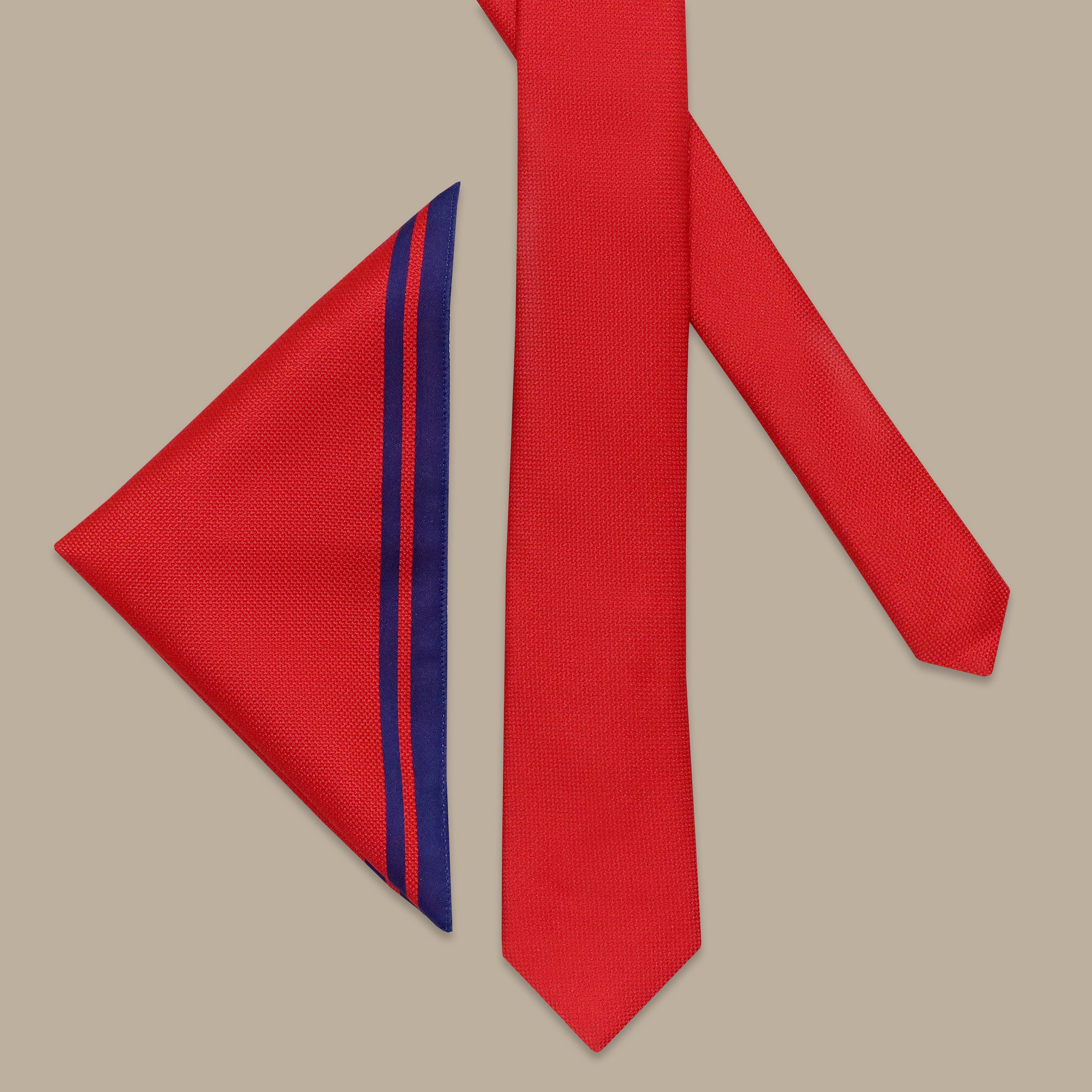 Red Solid Structure Tie Set