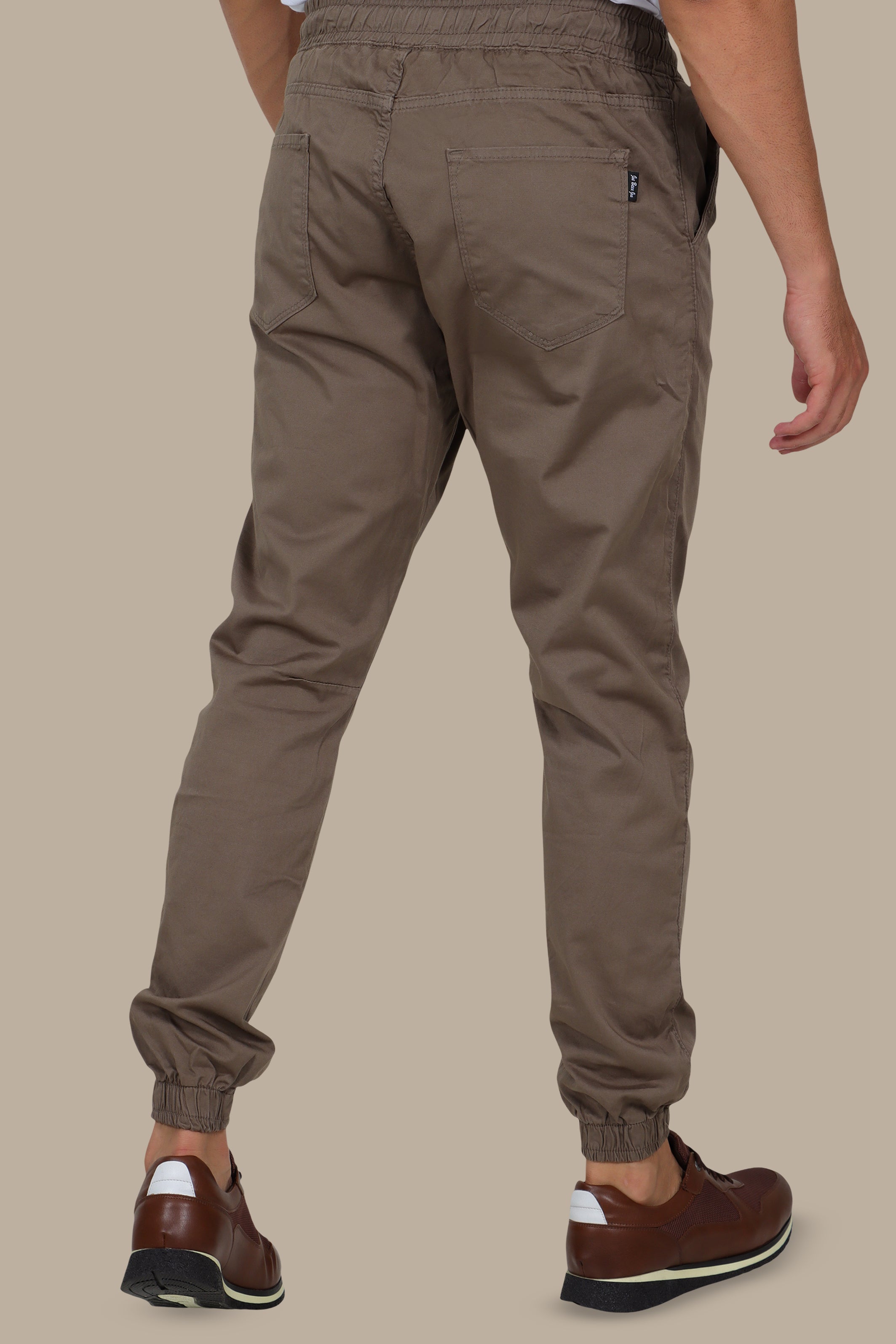 Mocha Cargo Pant with Elastic Waist