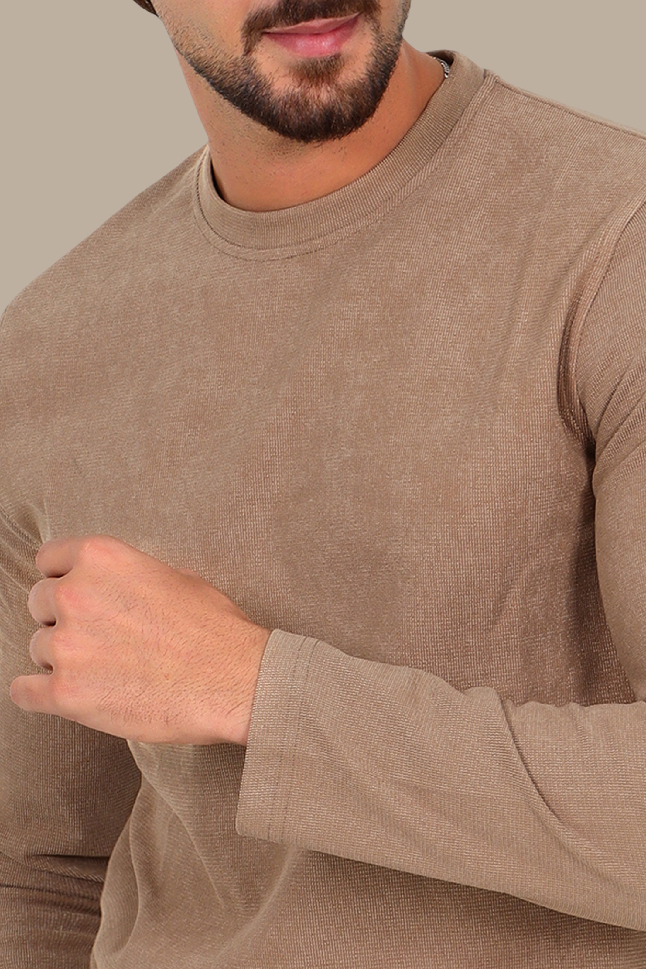 Beige Fleece Top