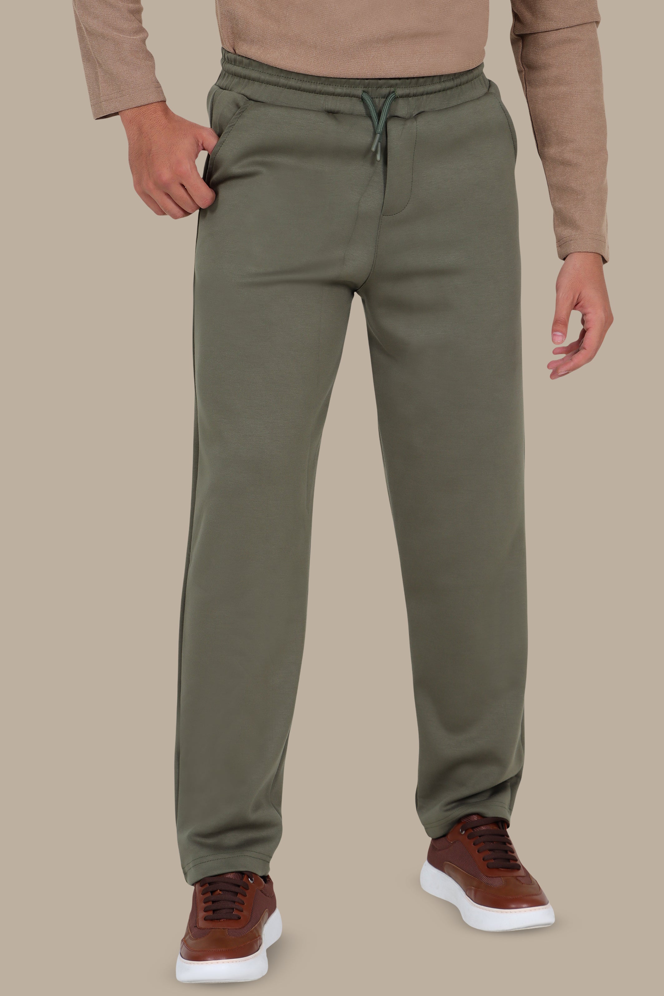 Khaki Casual Trousers – Regular Fit