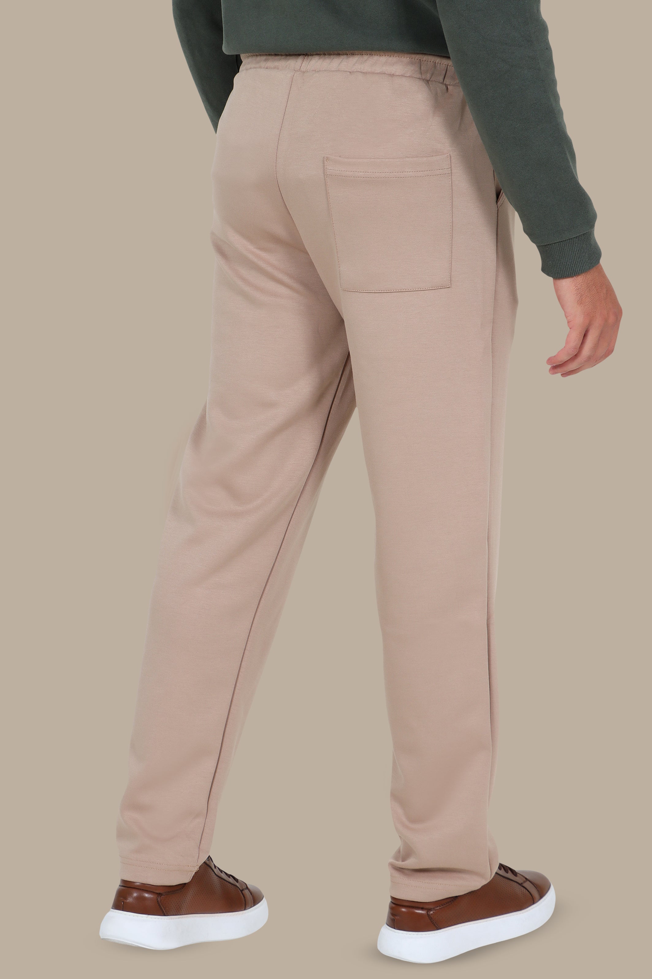 Beige Casual Trousers – Regular Fit