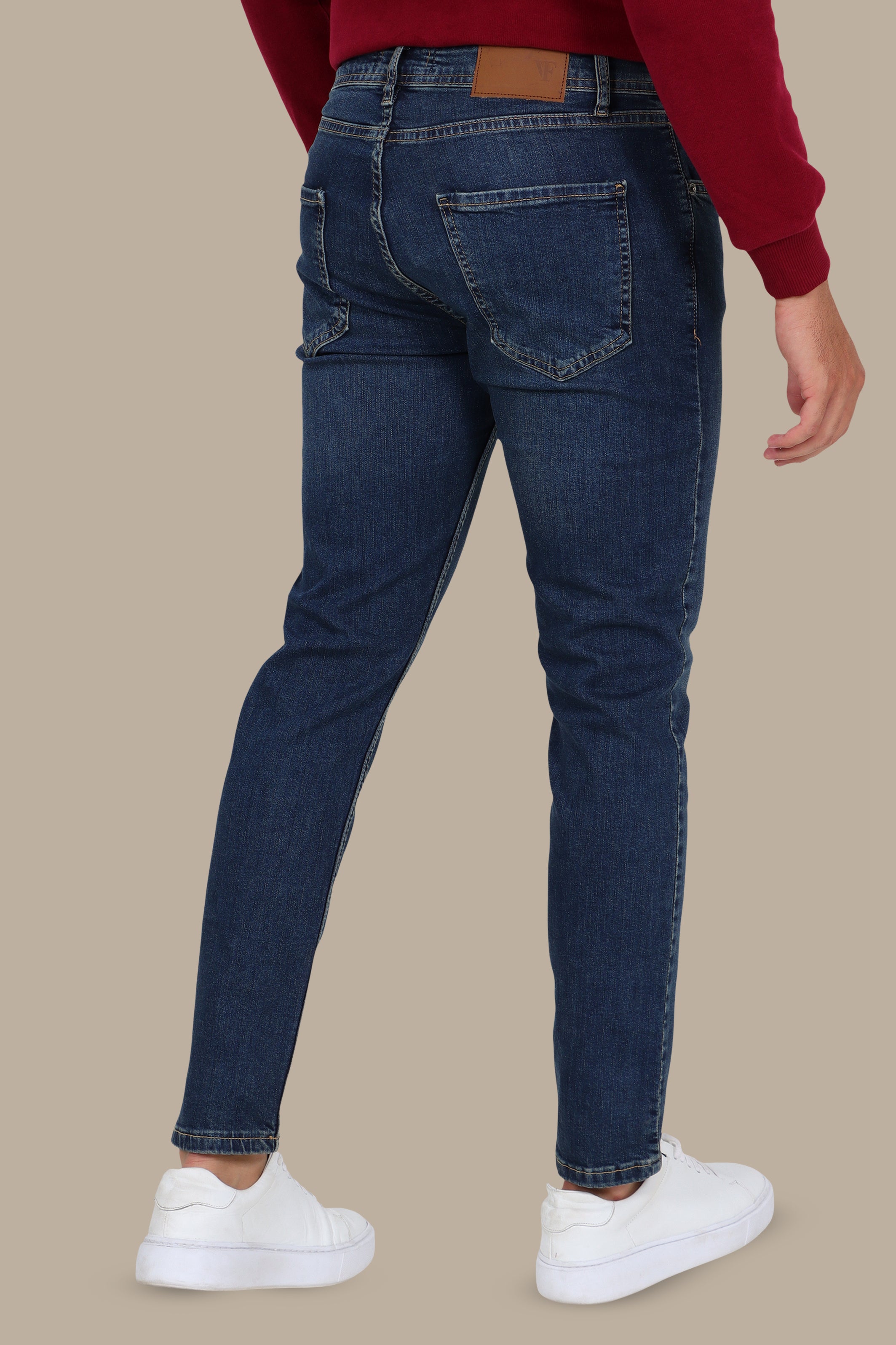 Dark Navy Tie-Dye Jeans – Semi-Regular Fit