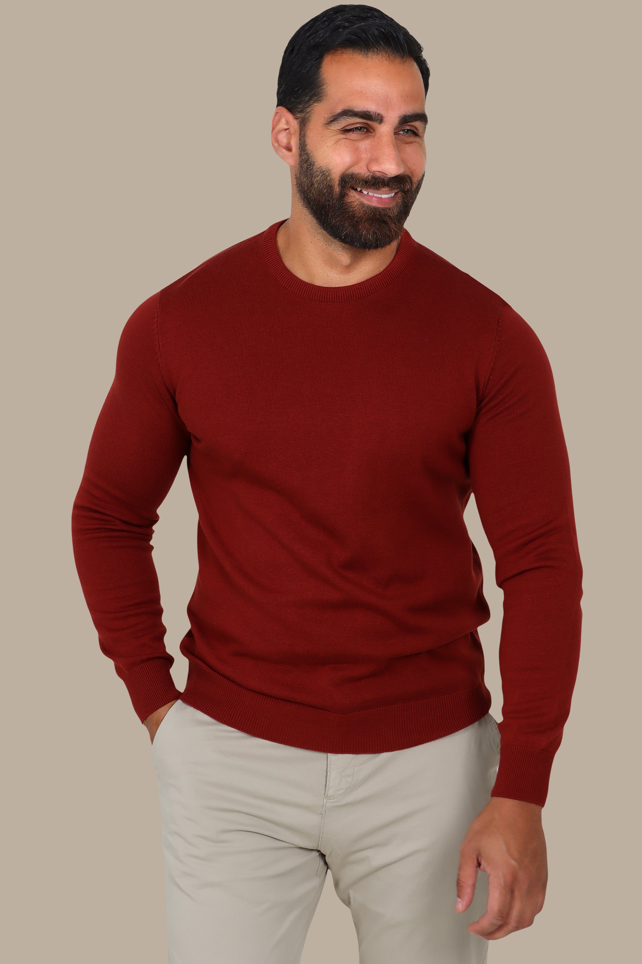 Red Round Neck Sweater