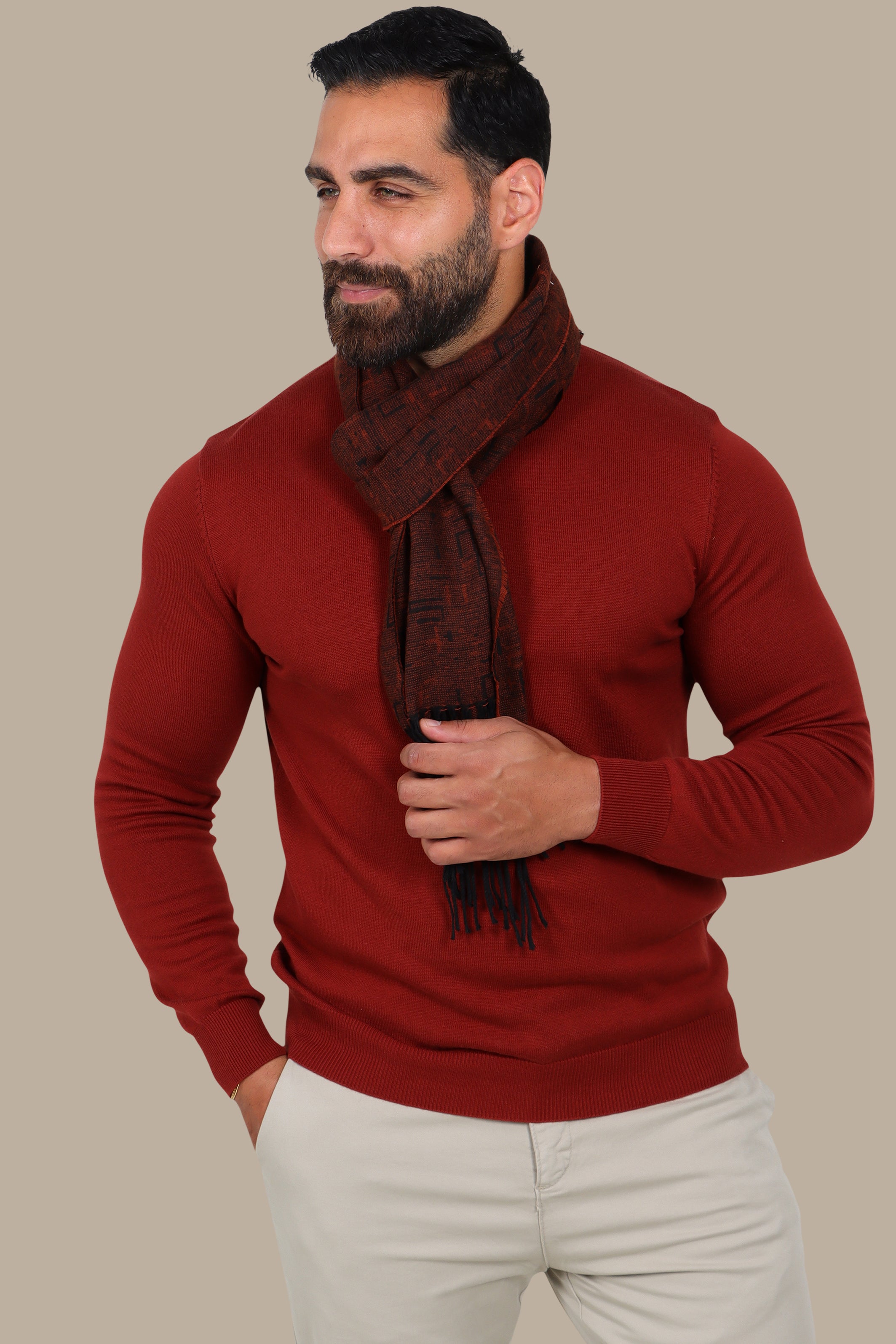 Red Round Neck Sweater