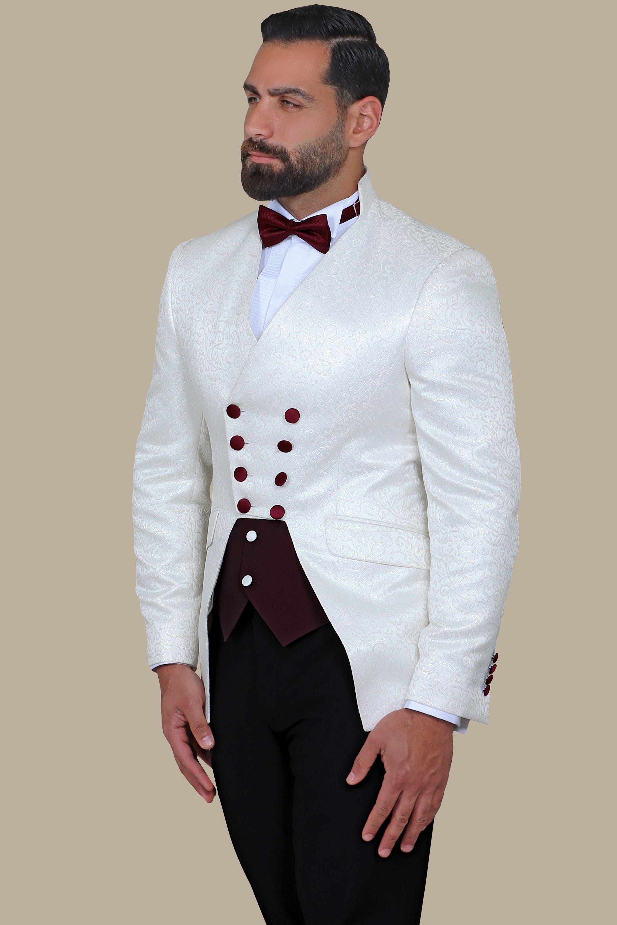 FV Tuxedo Smoke with Bordeaux Gilet