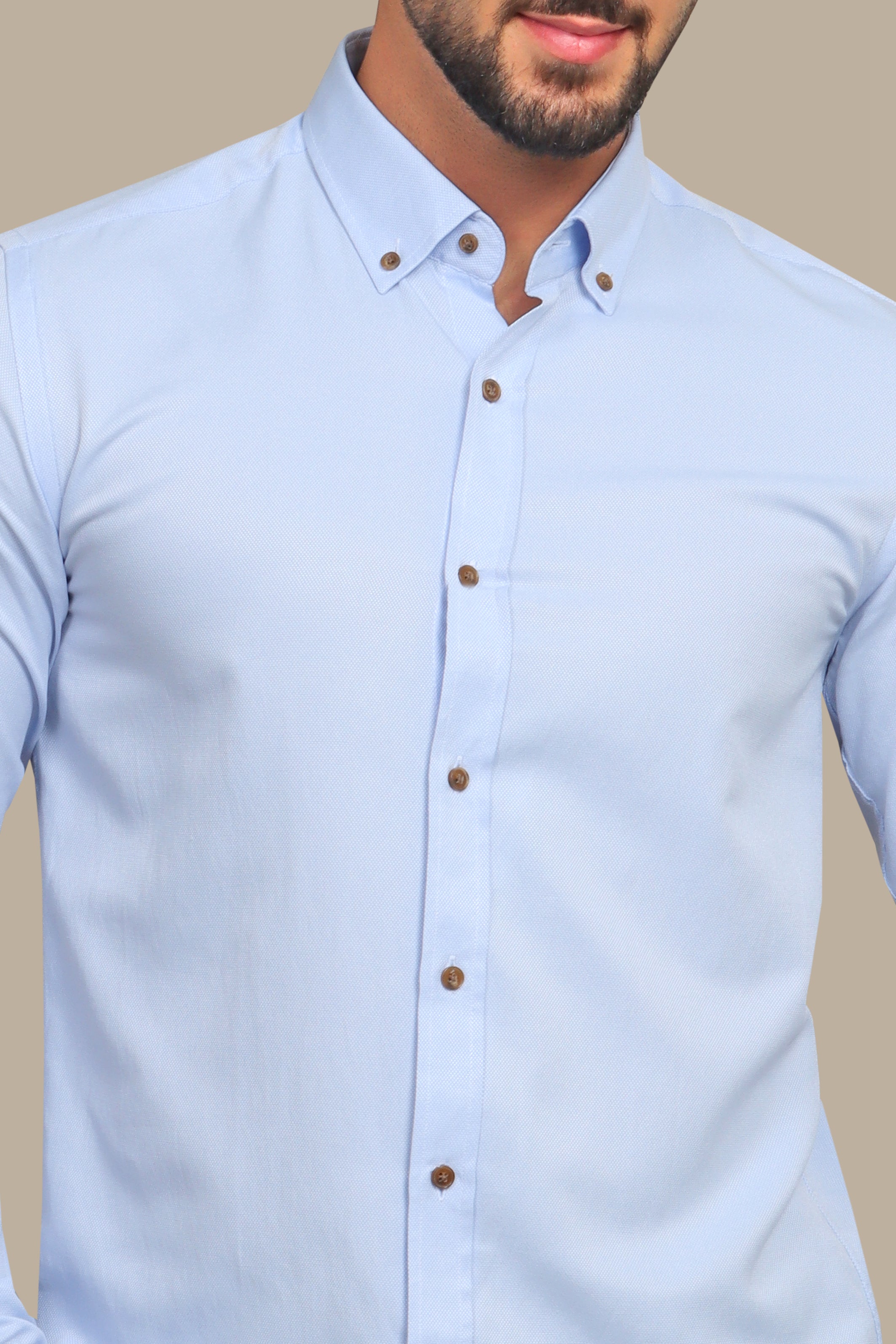 Light Blue Oxford Casual Shirt