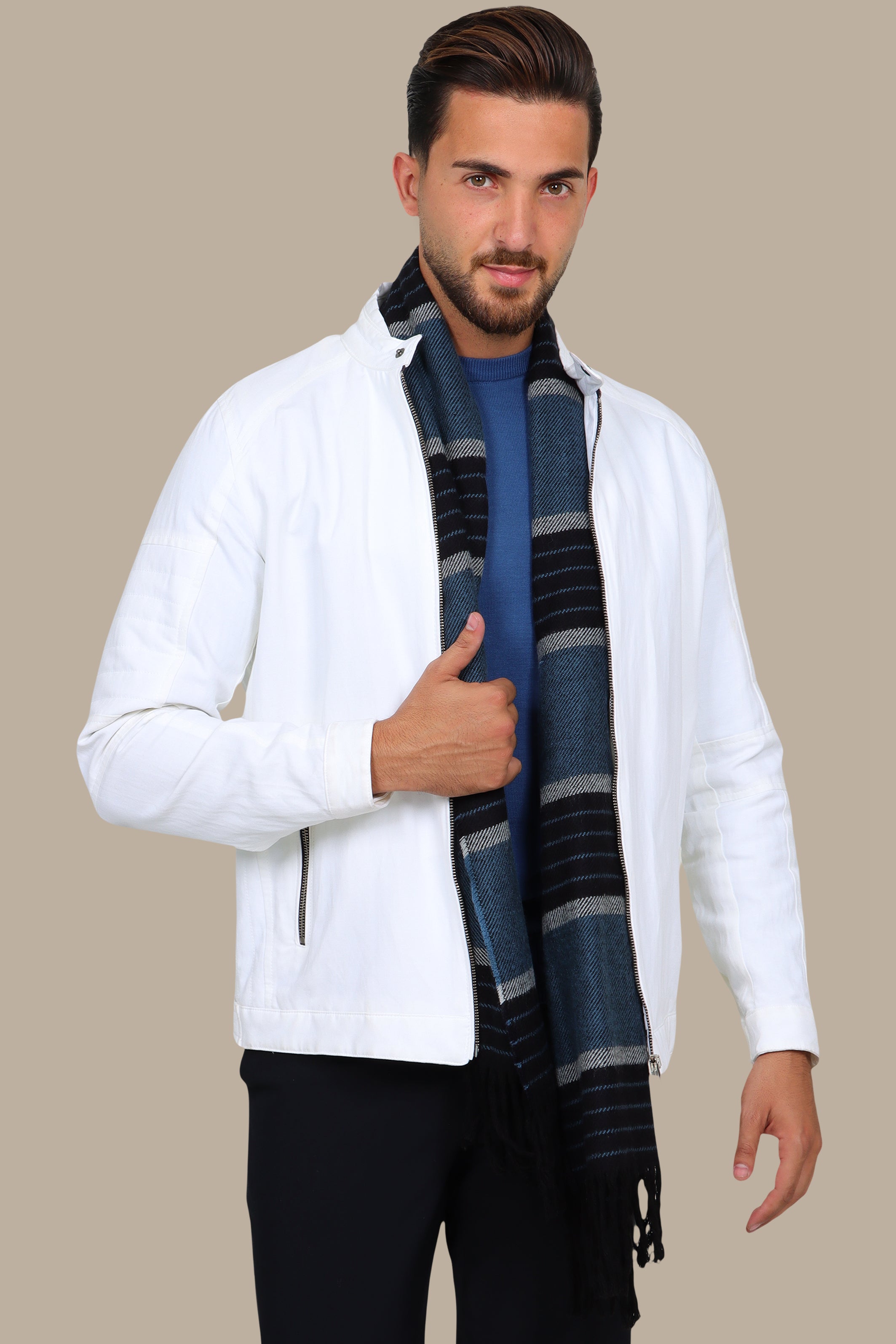White Cotton Mao Jacket: Effortless Elegance for Every Occasion
