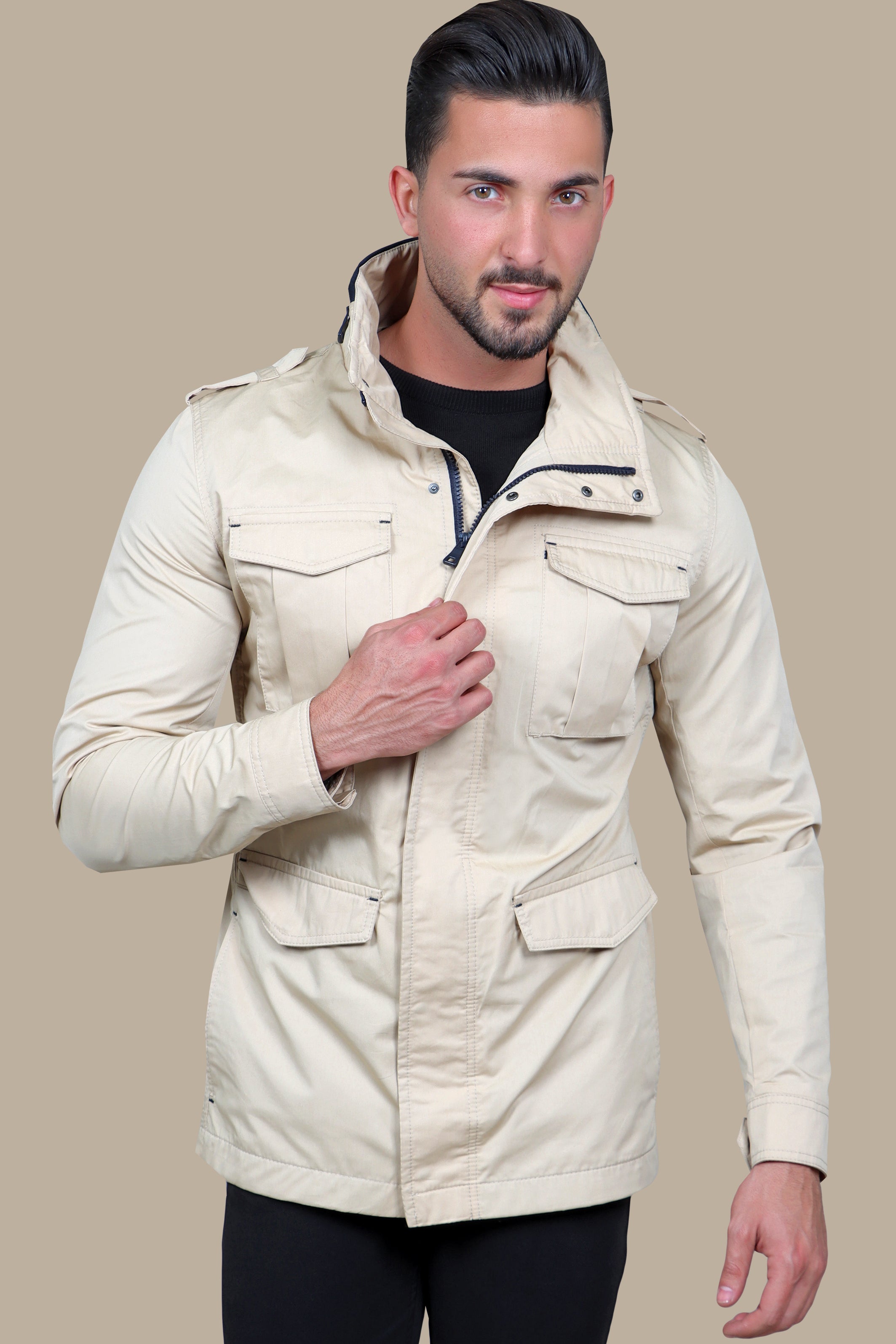 Safari Beige Jacket: Adventure-Ready Style