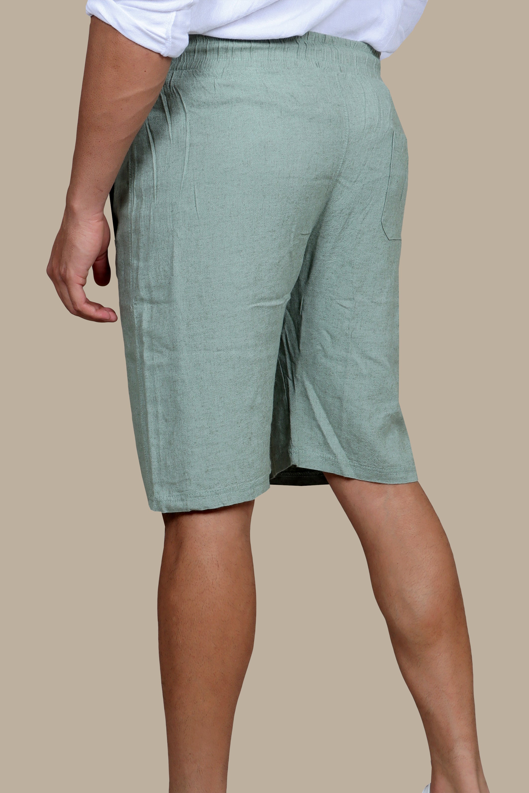 Olive Oasis: The Essential Short Linen Collection