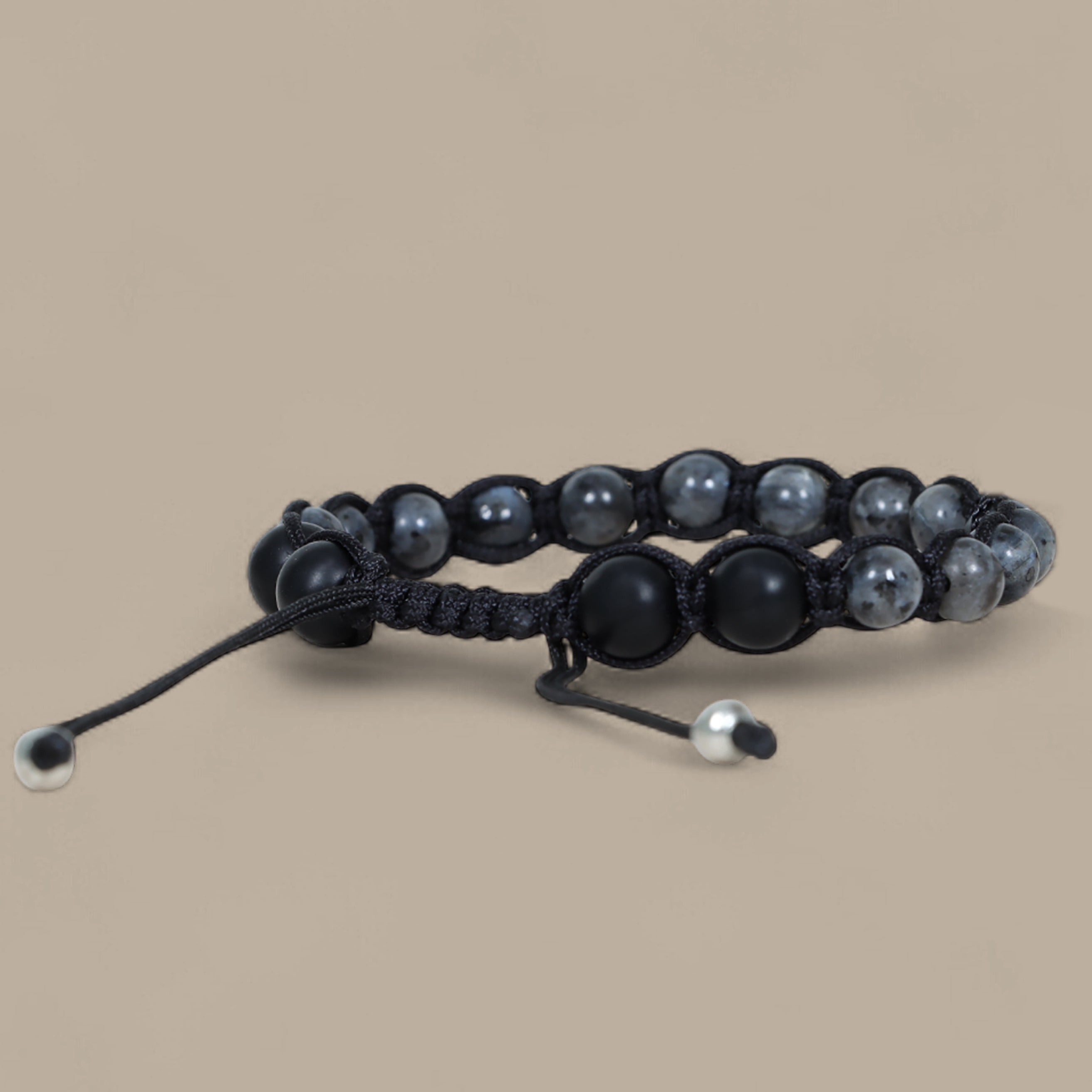 Black Laced Stone Bracelet