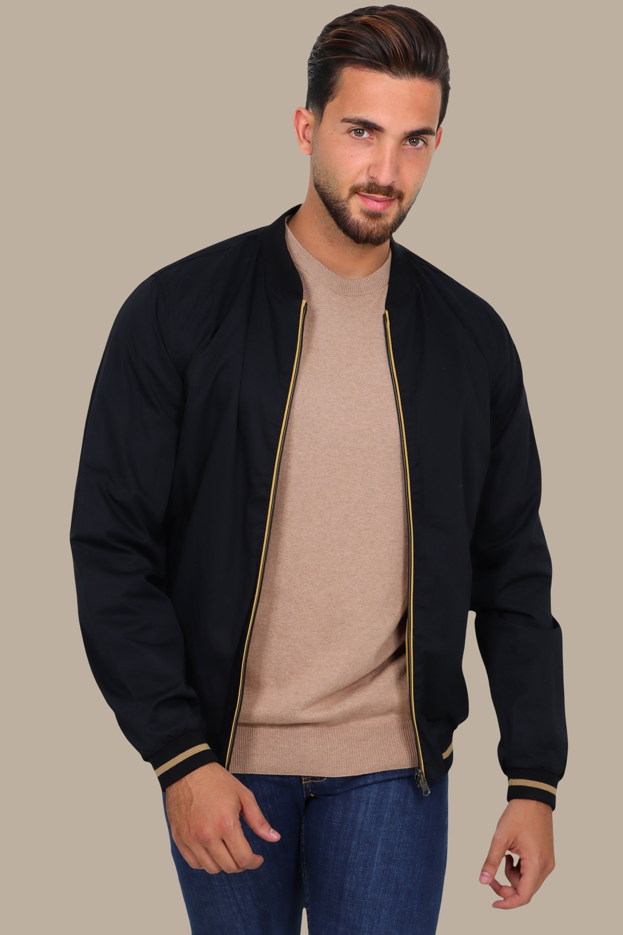 Mustard Double Face Blouson Jacket